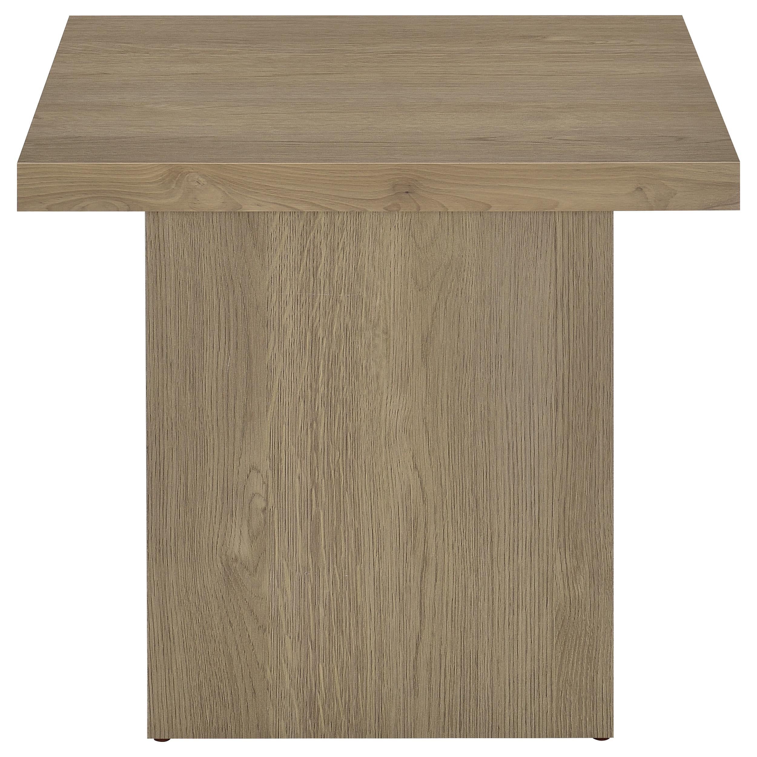  Coaster Furniture Devar 710917 Square Engineered Wood End Table - Latte IMAGE 5