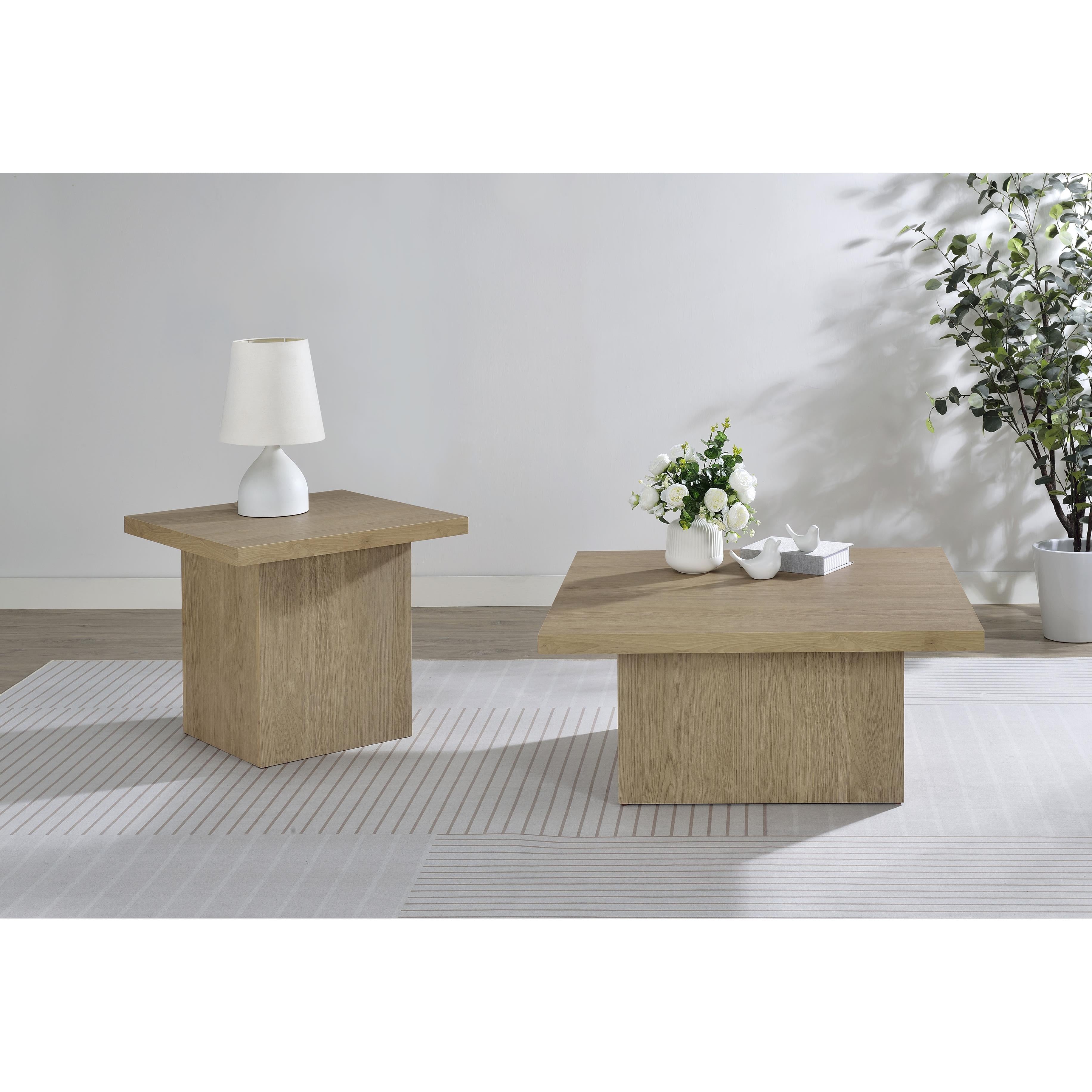  Coaster Furniture Devar 710917 Square Engineered Wood End Table - Latte IMAGE 8