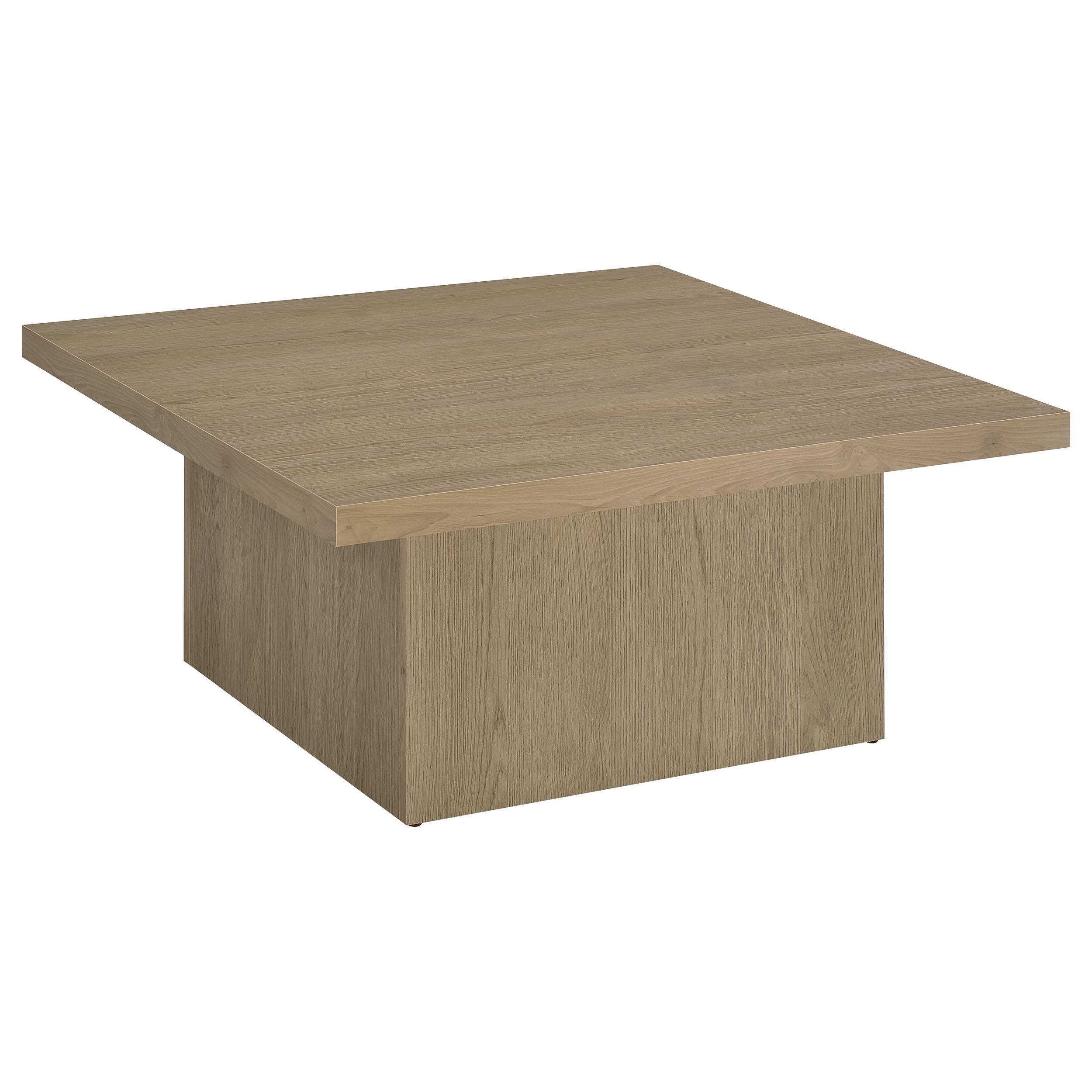  Coaster Furniture Devar 710918 Square Engineered Wood Coffee Table - Latte IMAGE 1
