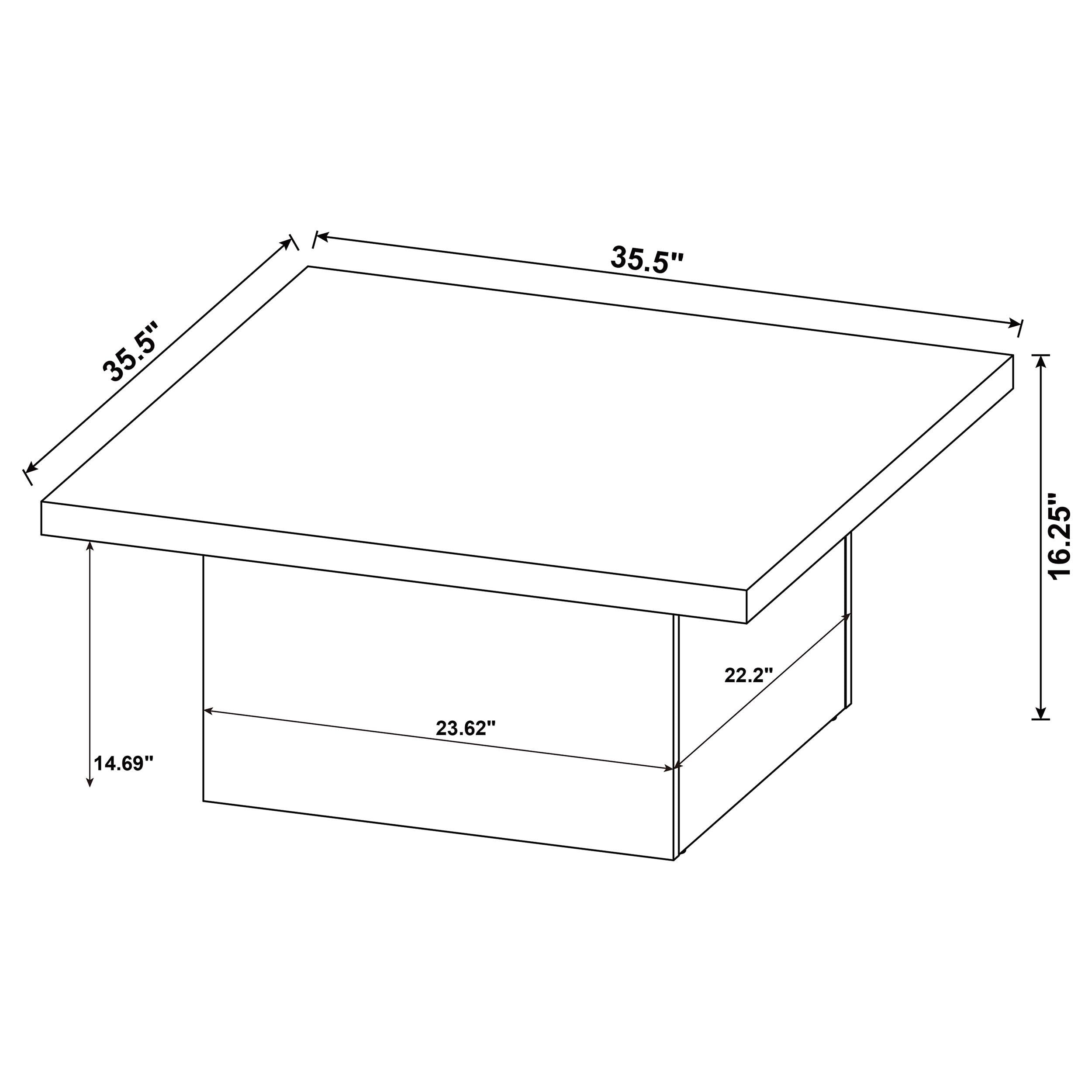  Coaster Furniture Devar 710918 Square Engineered Wood Coffee Table - Latte IMAGE 7
