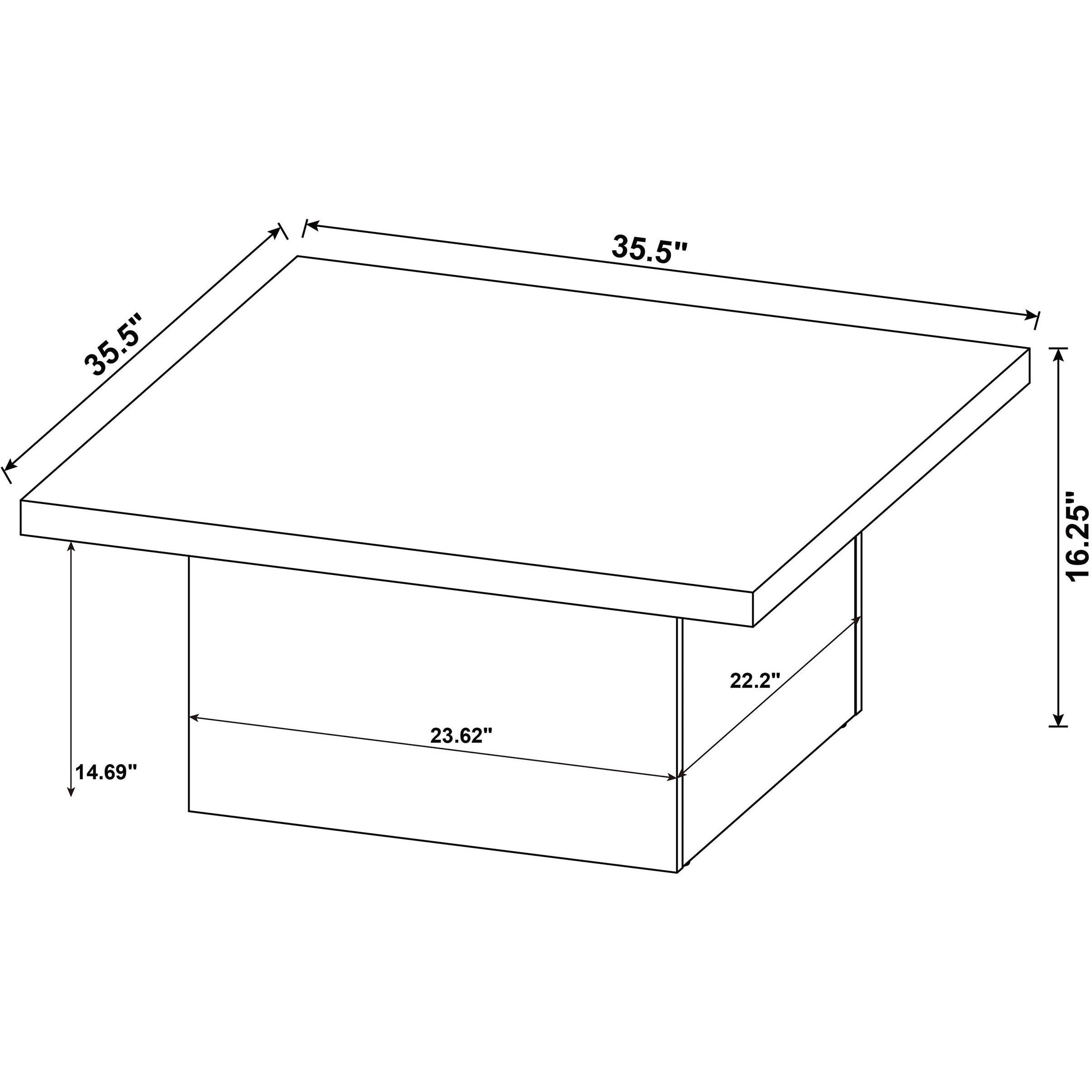  Coaster Furniture Devar 710918-S3 3-piece Square Cocktail Coffee End Table Set - Latte IMAGE 15