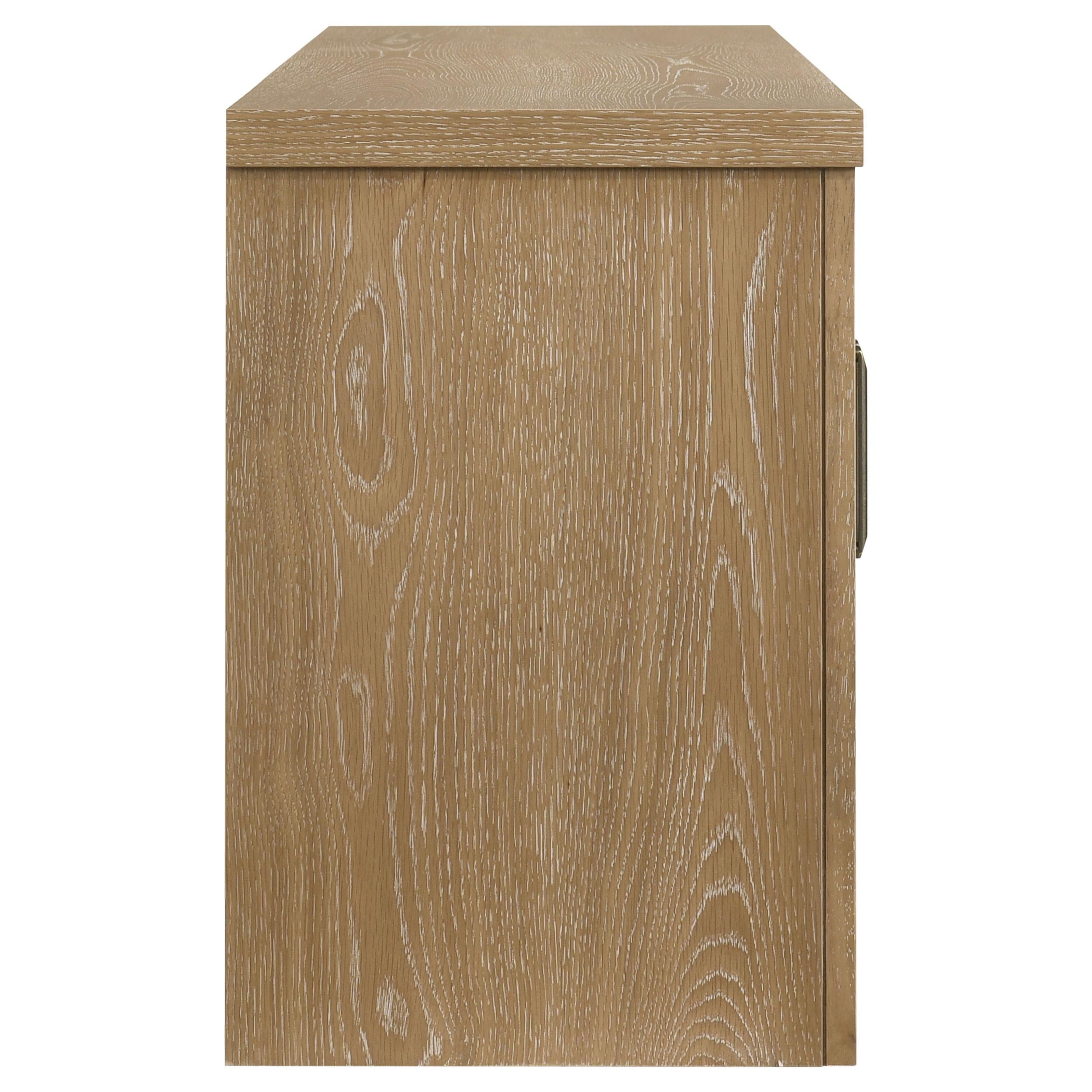  Coaster Furniture Brenham 720130 79-inch 4-door TV Stand Media Console - Washed Oak IMAGE 10