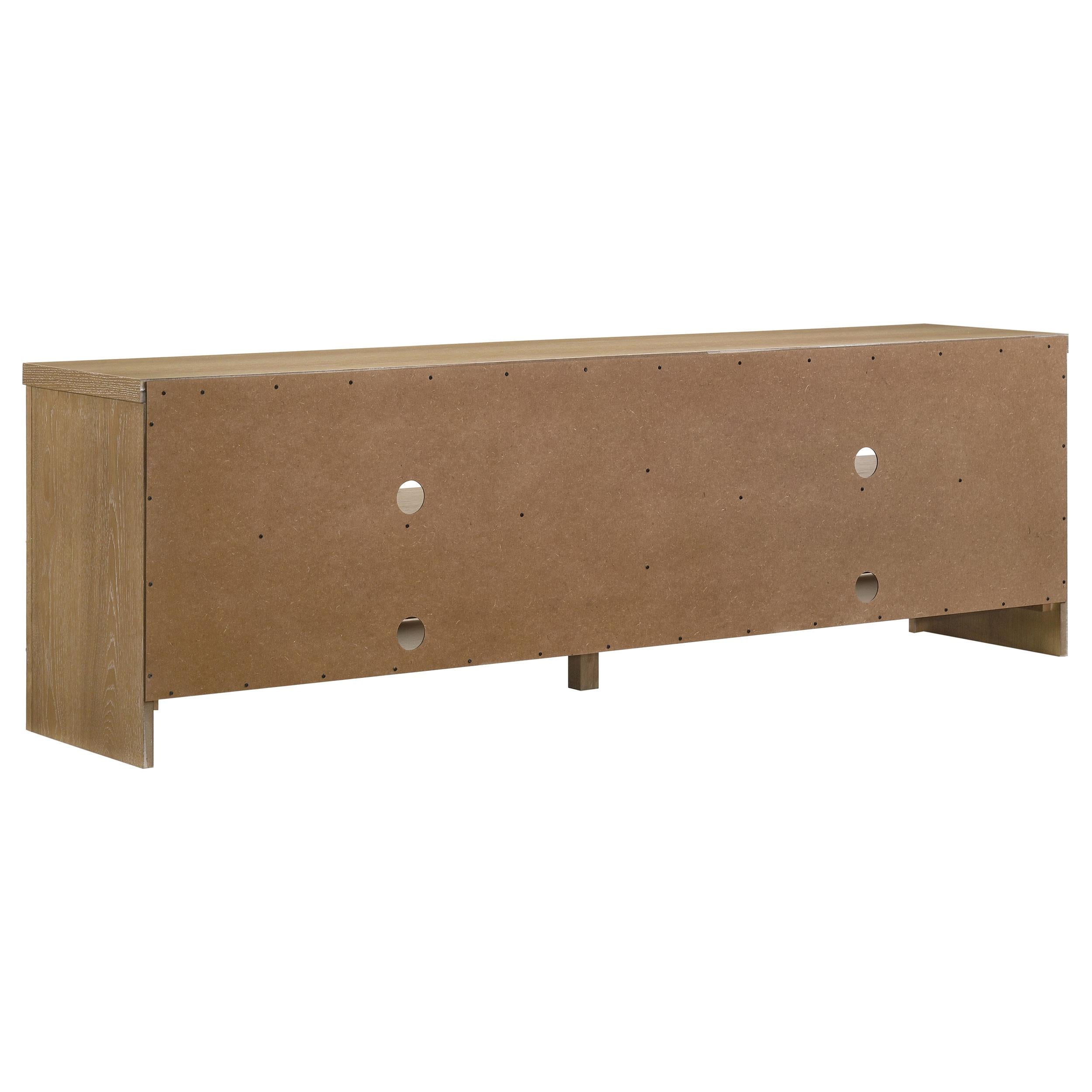  Coaster Furniture Brenham 720130 79-inch 4-door TV Stand Media Console - Washed Oak IMAGE 6