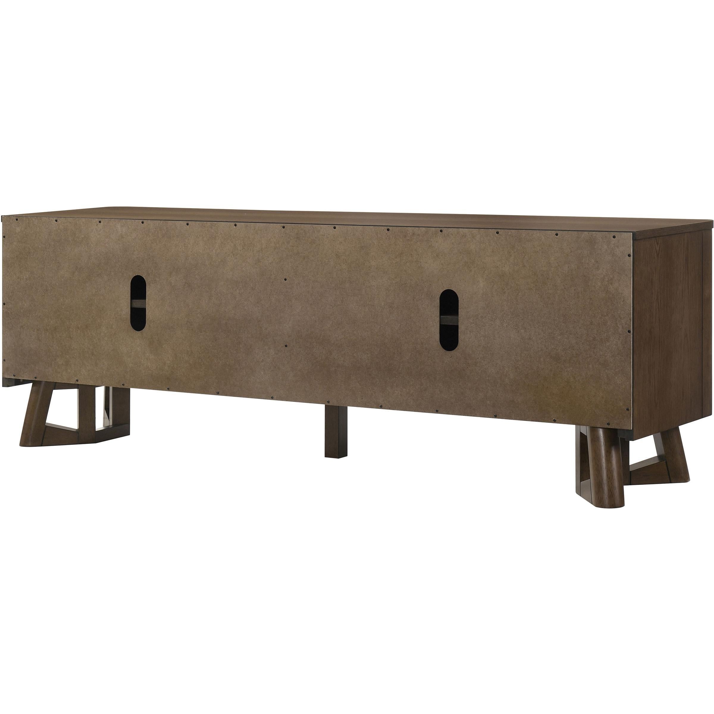  Coaster Furniture Trotter 720133 71-inch 4-Door Wood TV Stand Media Console - Brown IMAGE 10