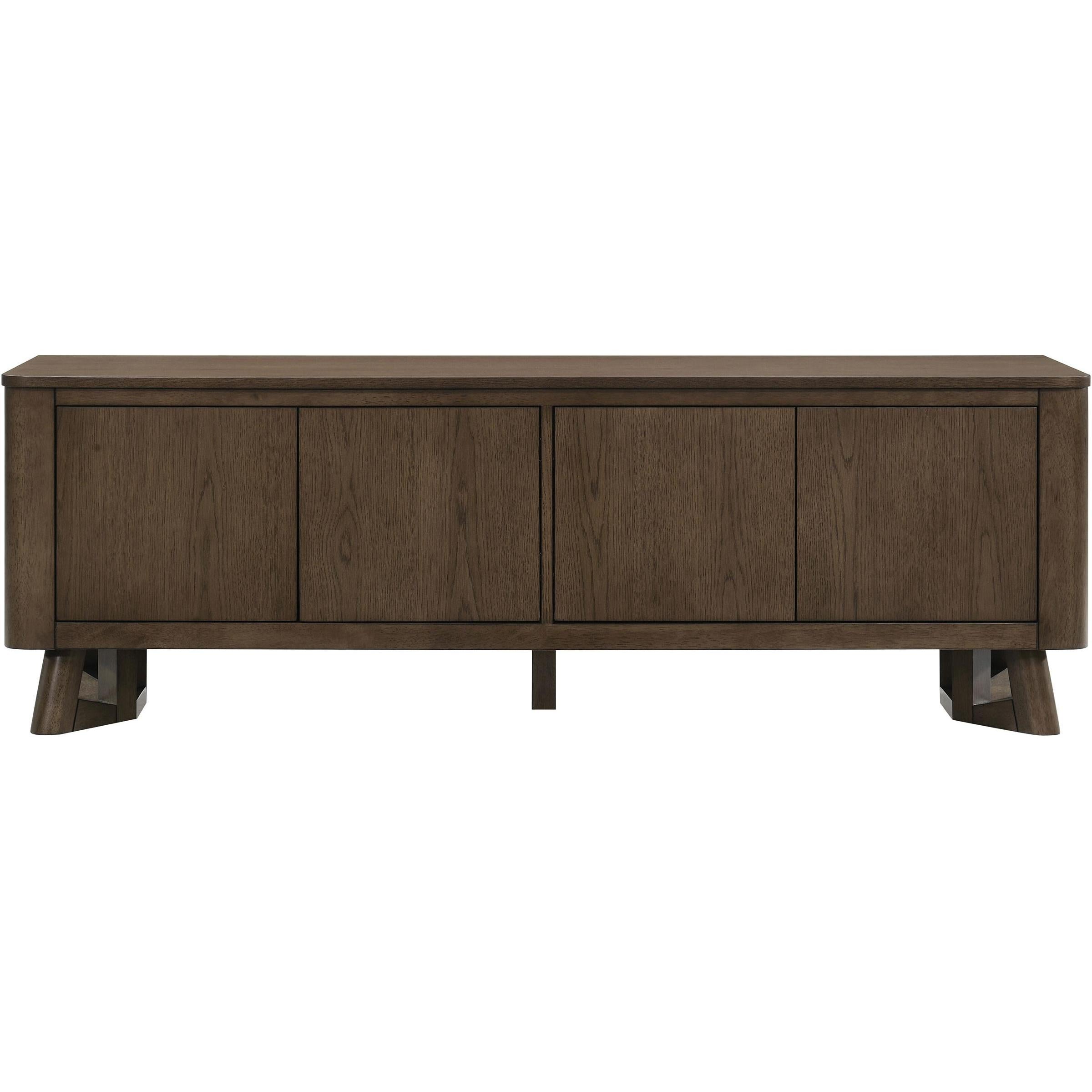  Coaster Furniture Trotter 720133 71-inch 4-Door Wood TV Stand Media Console - Brown IMAGE 4