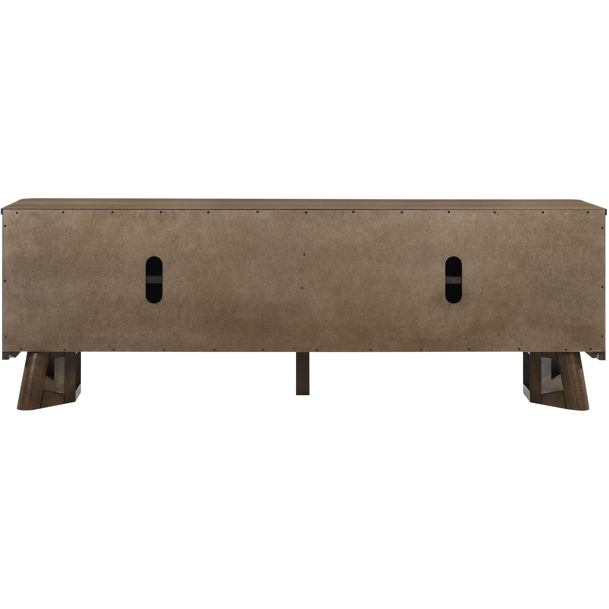  Coaster Furniture Trotter 720133 71-inch 4-Door Wood TV Stand Media Console - Brown IMAGE 9