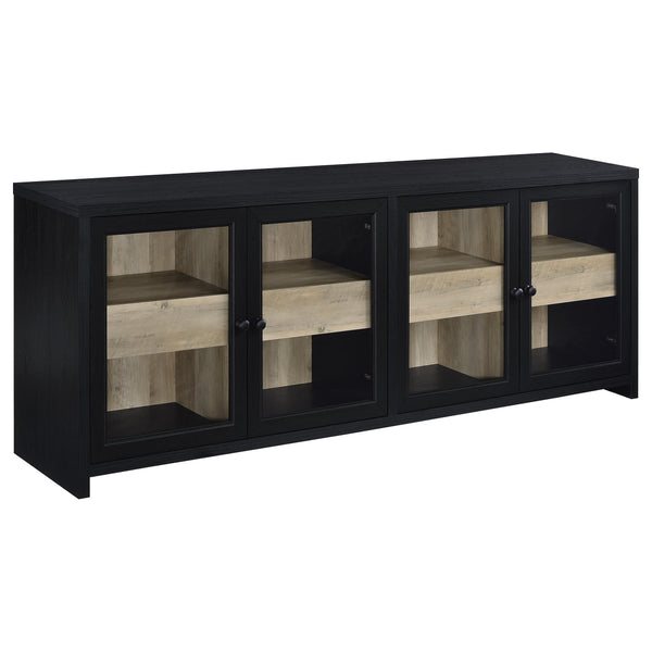 Coaster Furniture Denison 720223 79-inch 4-door TV Stand Media Console - Black
