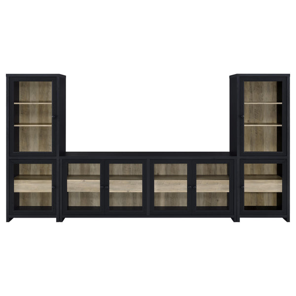 Coaster Furniture Denison 720223-SET 3-piece Entertainment Center 79-inch TV Stand - Black
