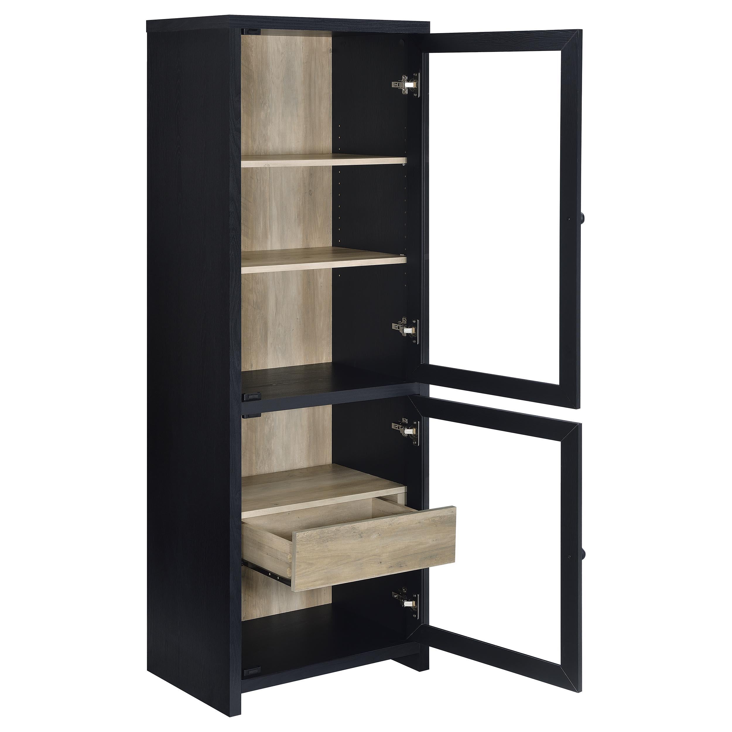  Coaster Furniture Denison 720223-SET 3-piece Entertainment Center 79-inch TV Stand - Black IMAGE 12