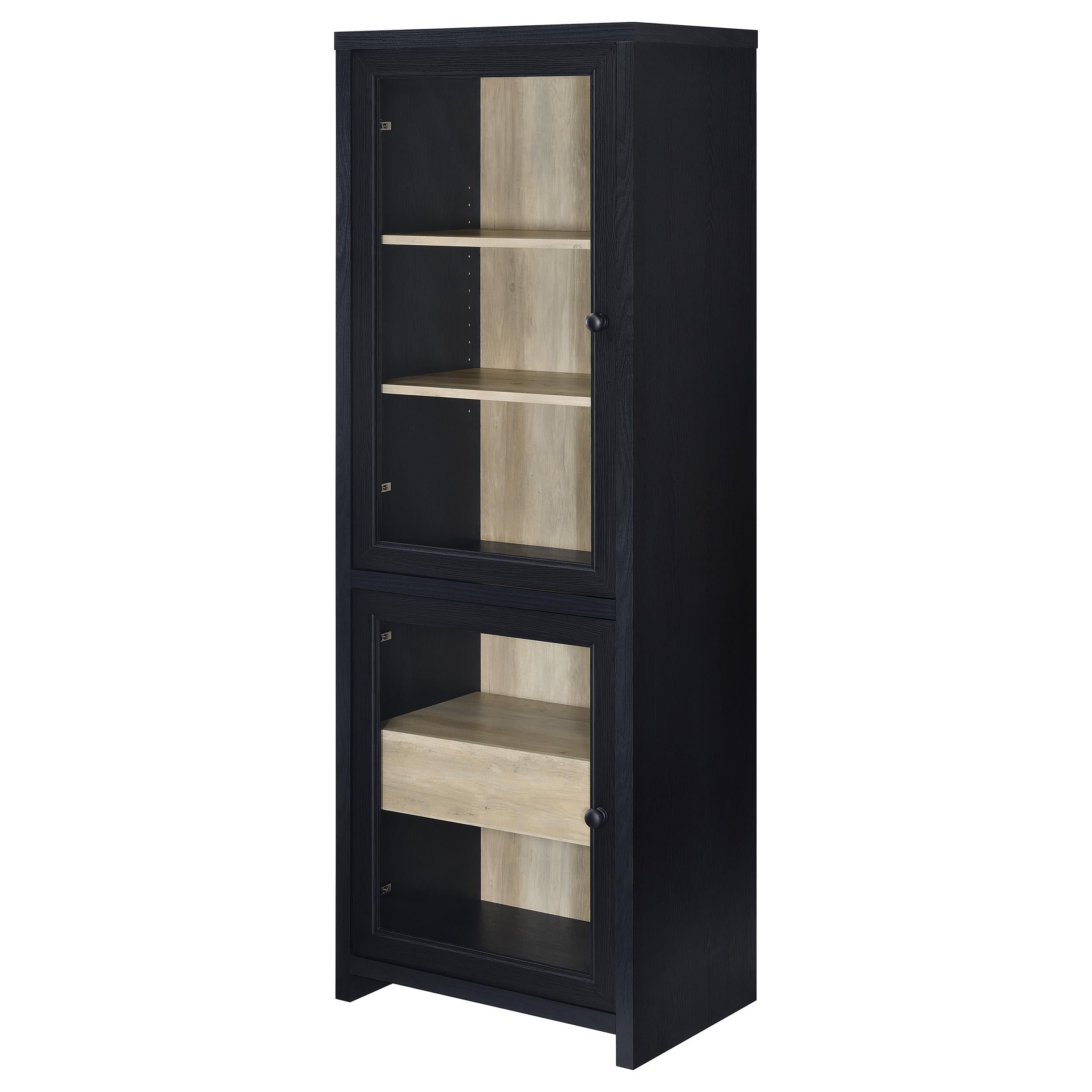  Coaster Furniture Denison 720223-SET 3-piece Entertainment Center 79-inch TV Stand - Black IMAGE 3