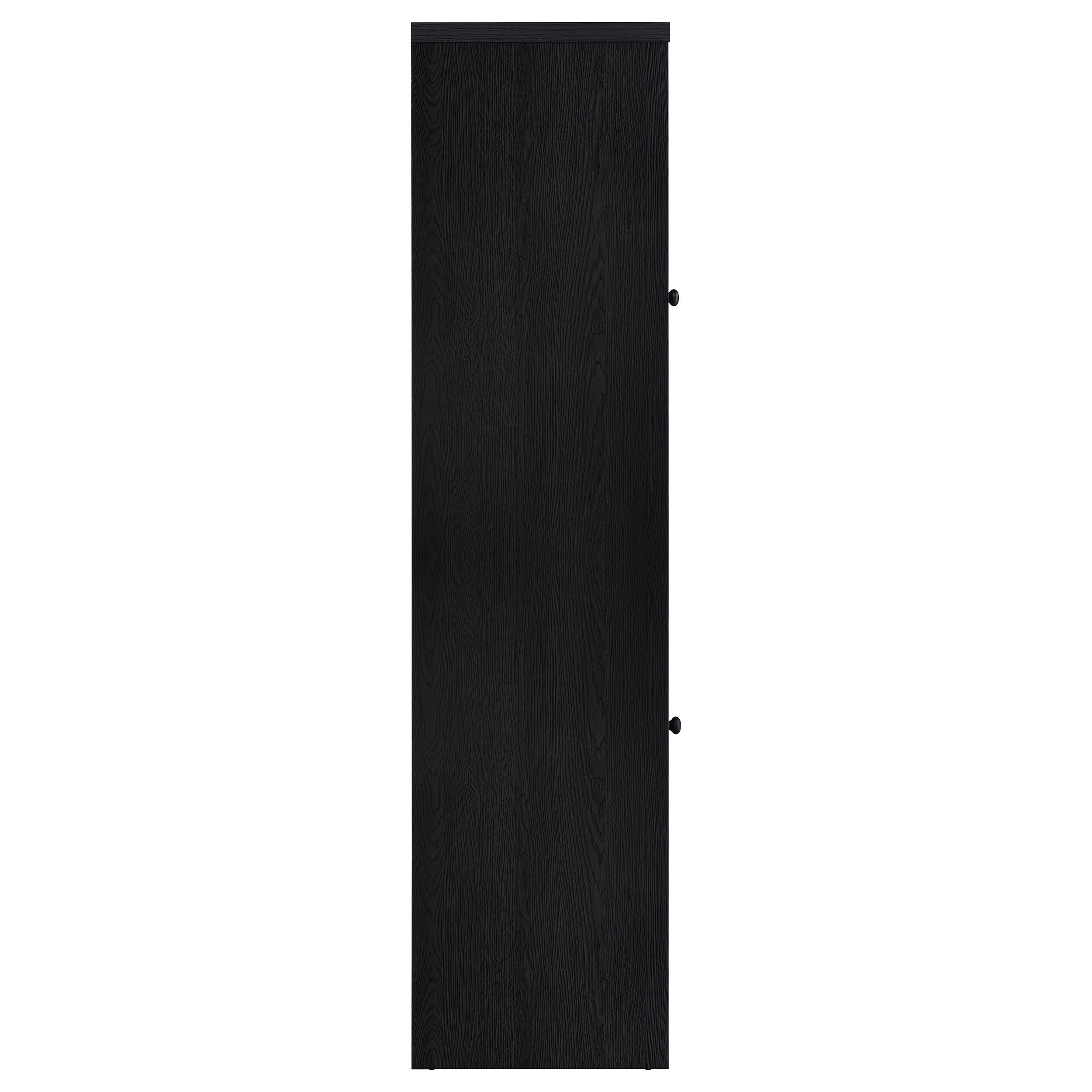  Coaster Furniture Denison 720224 67-inch 2-door Media Tower Storage Cabinet - Black IMAGE 2