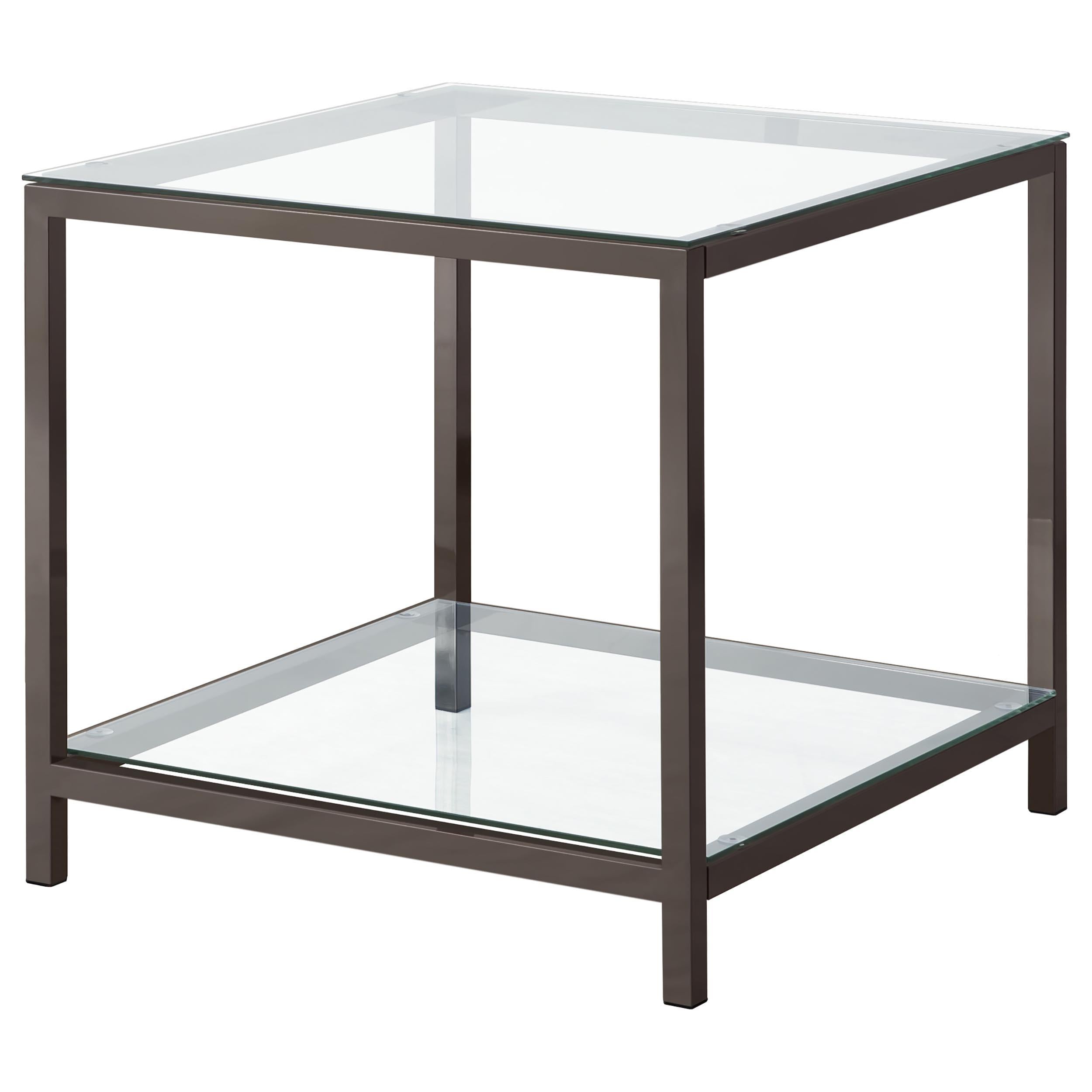  Coaster Furniture Trini 720228-S2 2-piece Coffee and End Table Set - Black Nickel IMAGE 3