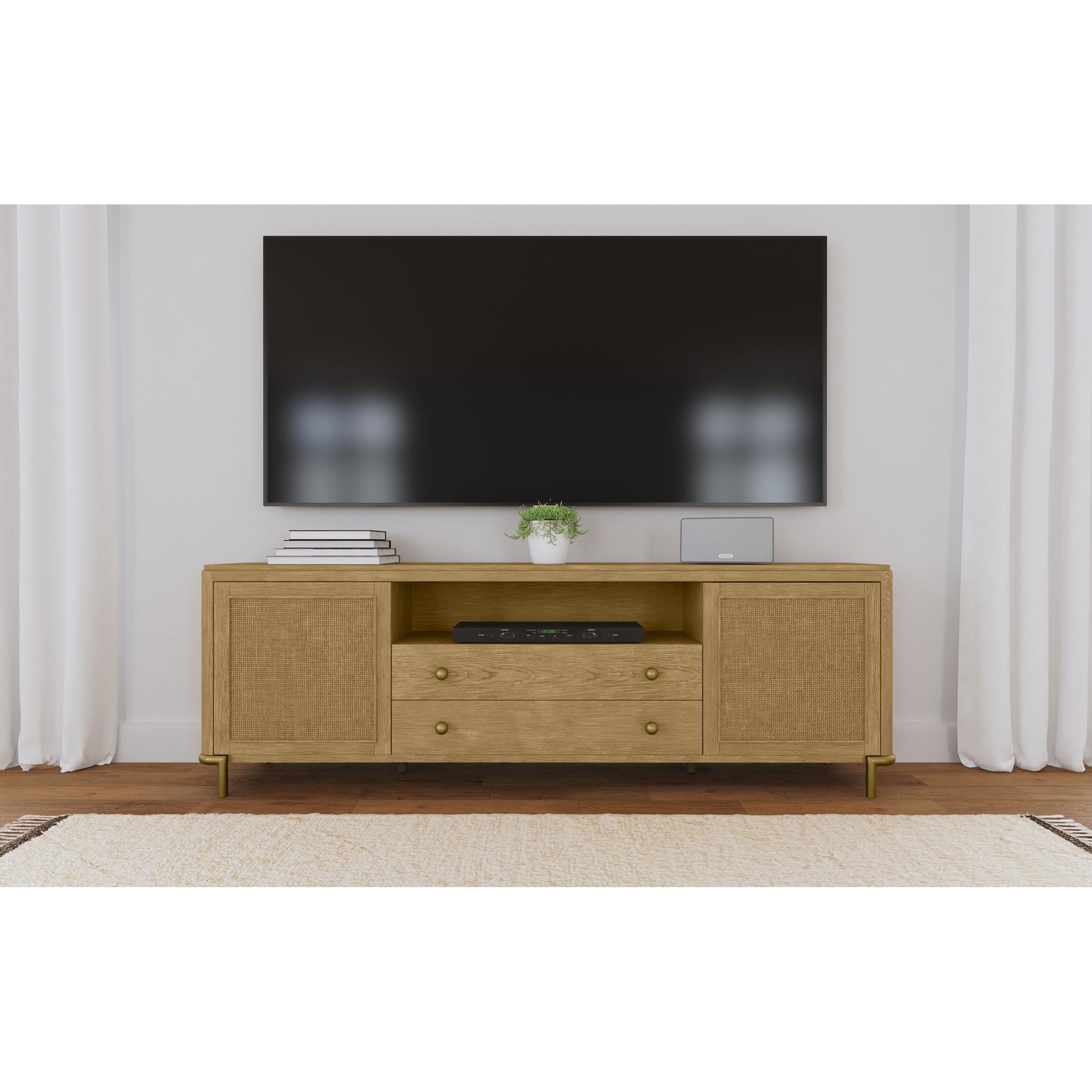  Coaster Furniture Arini 720253 Rattan Cane 2-door TV Stand Media Console - Sand Wash IMAGE 14