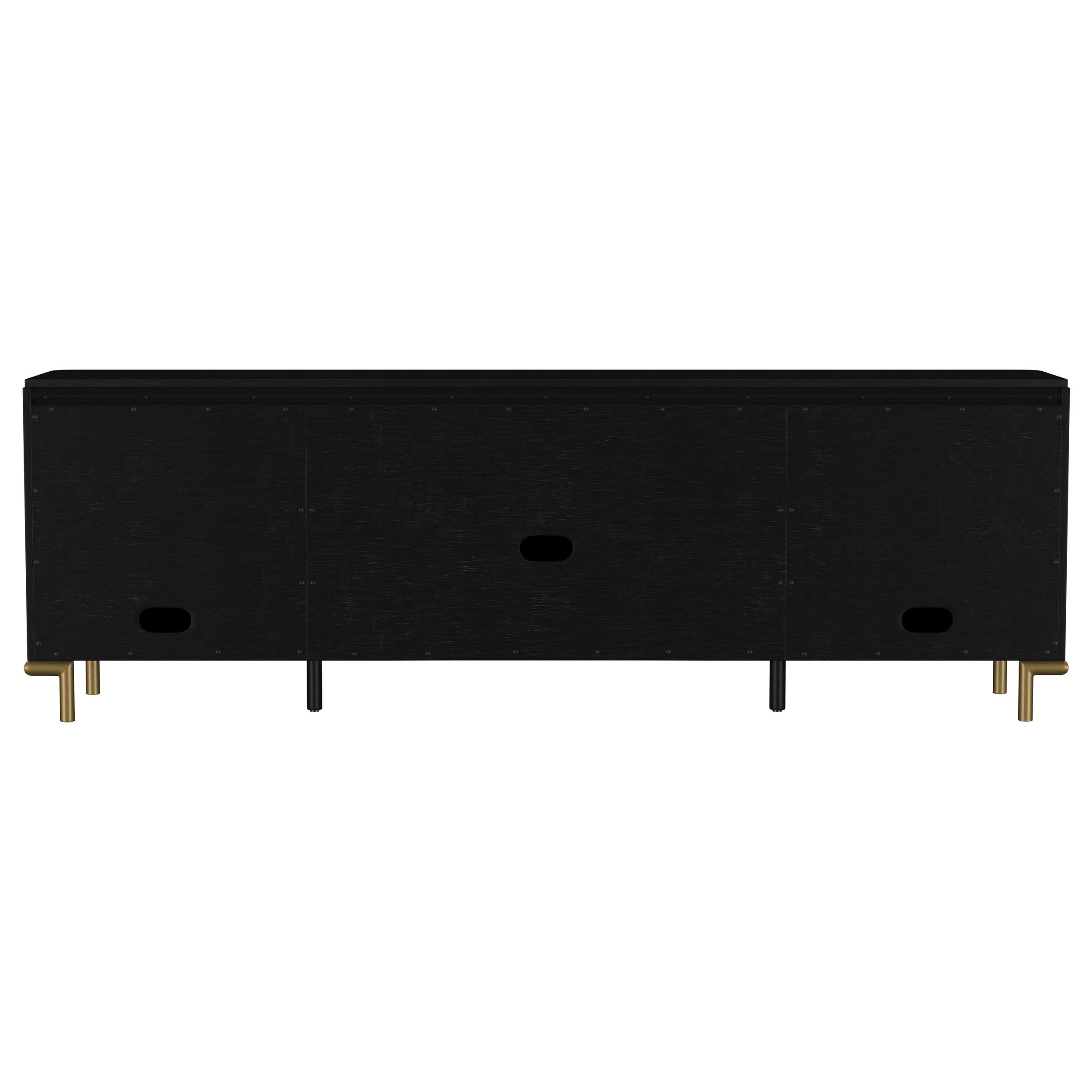  Coaster Furniture Arini 720263 Rattan Cane 2-door TV Stand Media Console - Black IMAGE 6