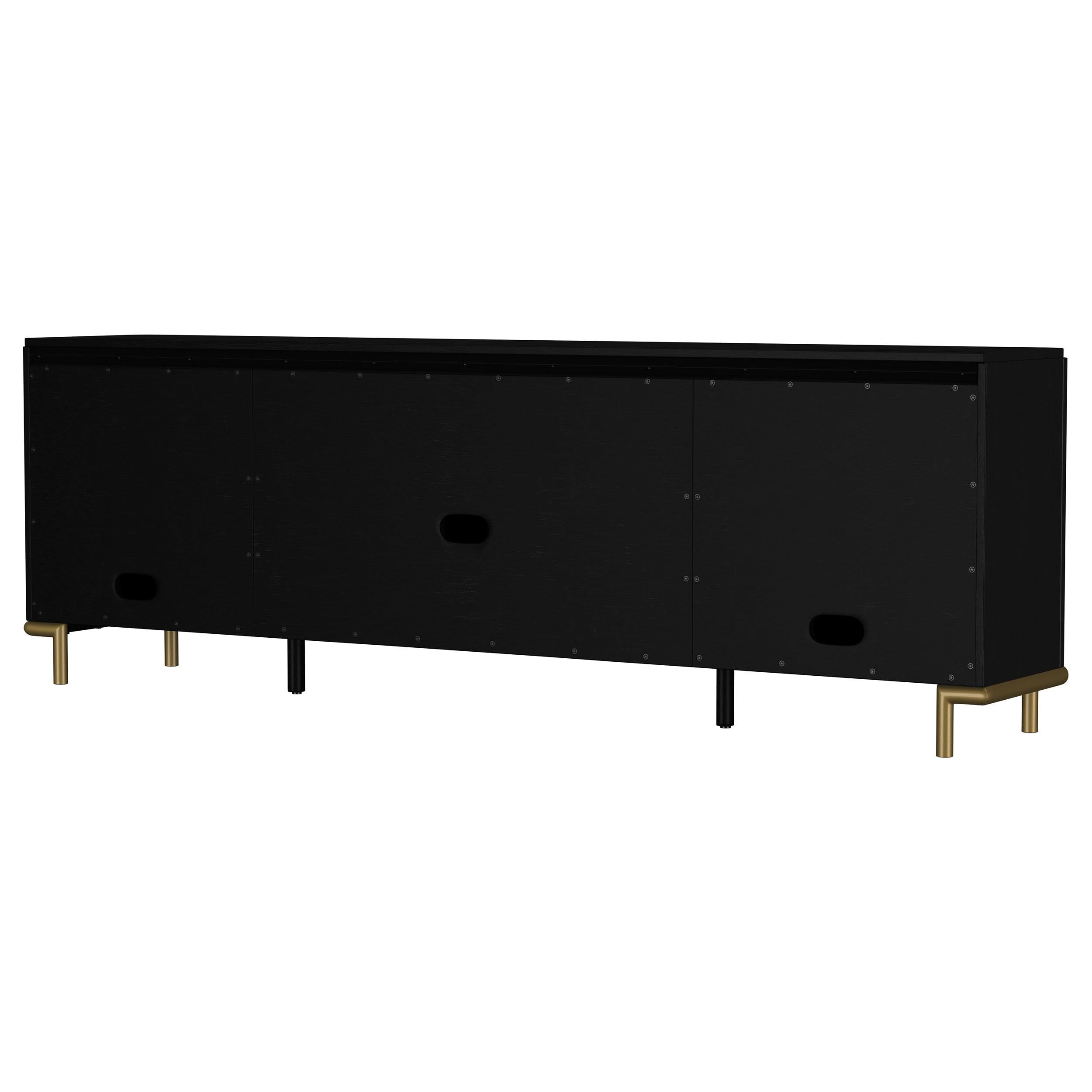  Coaster Furniture Arini 720263 Rattan Cane 2-door TV Stand Media Console - Black IMAGE 8