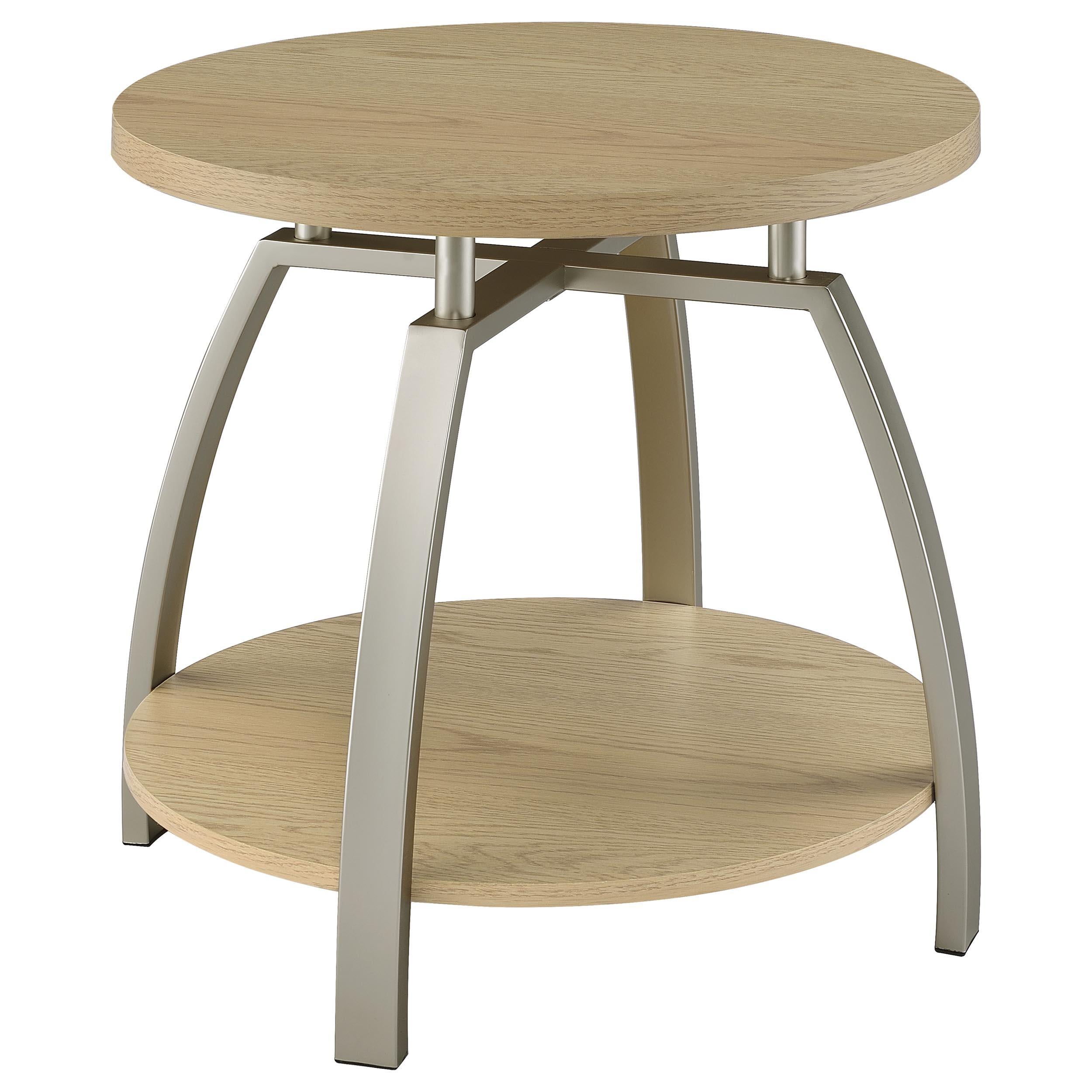  Coaster Furniture Dacre 720318-S2 2-piece Round Coffee and End Table Set - Greige IMAGE 11