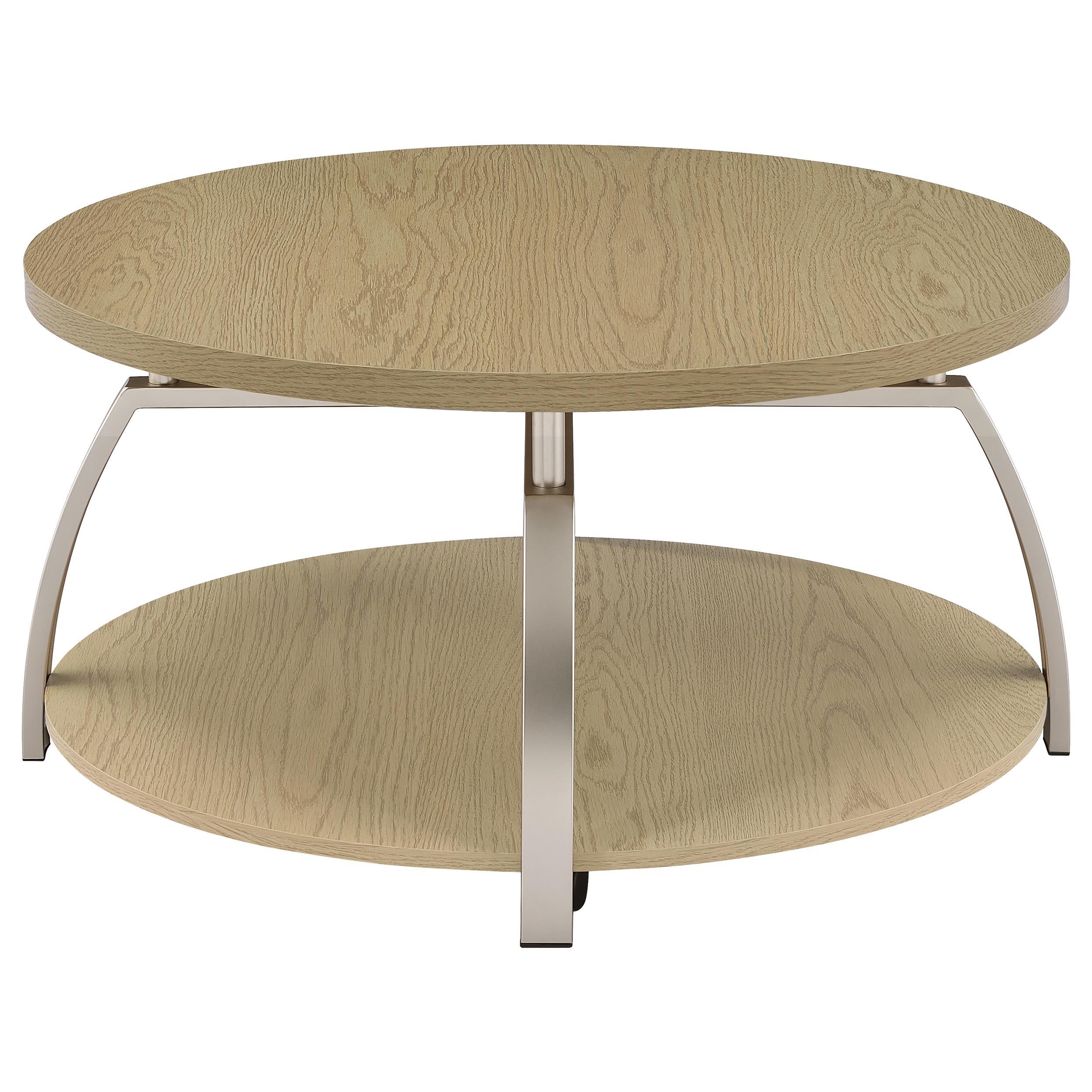  Coaster Furniture Dacre 720318-S3 3-piece Round Coffee and End Table Set - Greige IMAGE 11
