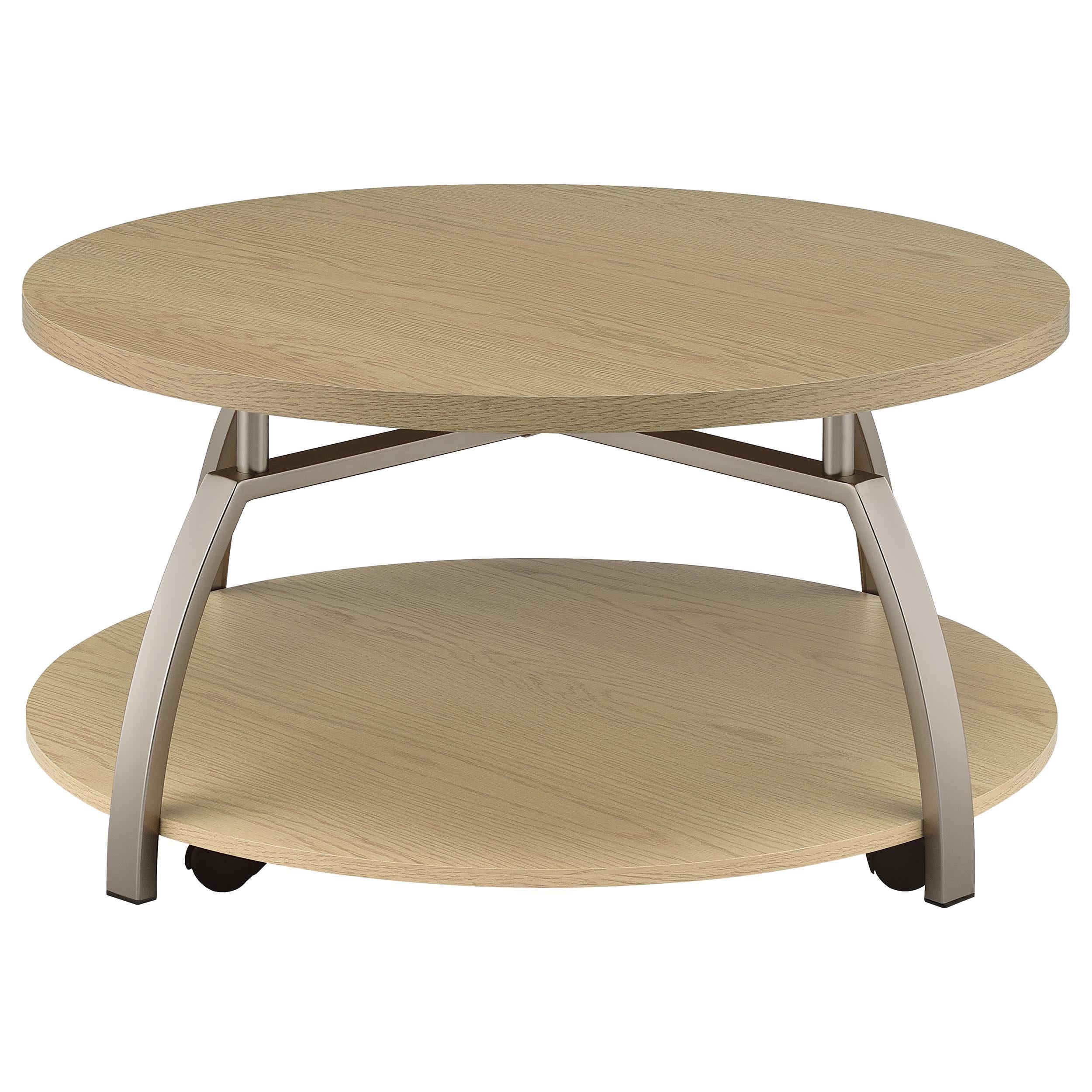  Coaster Furniture Dacre 720318-S3 3-piece Round Coffee and End Table Set - Greige IMAGE 7