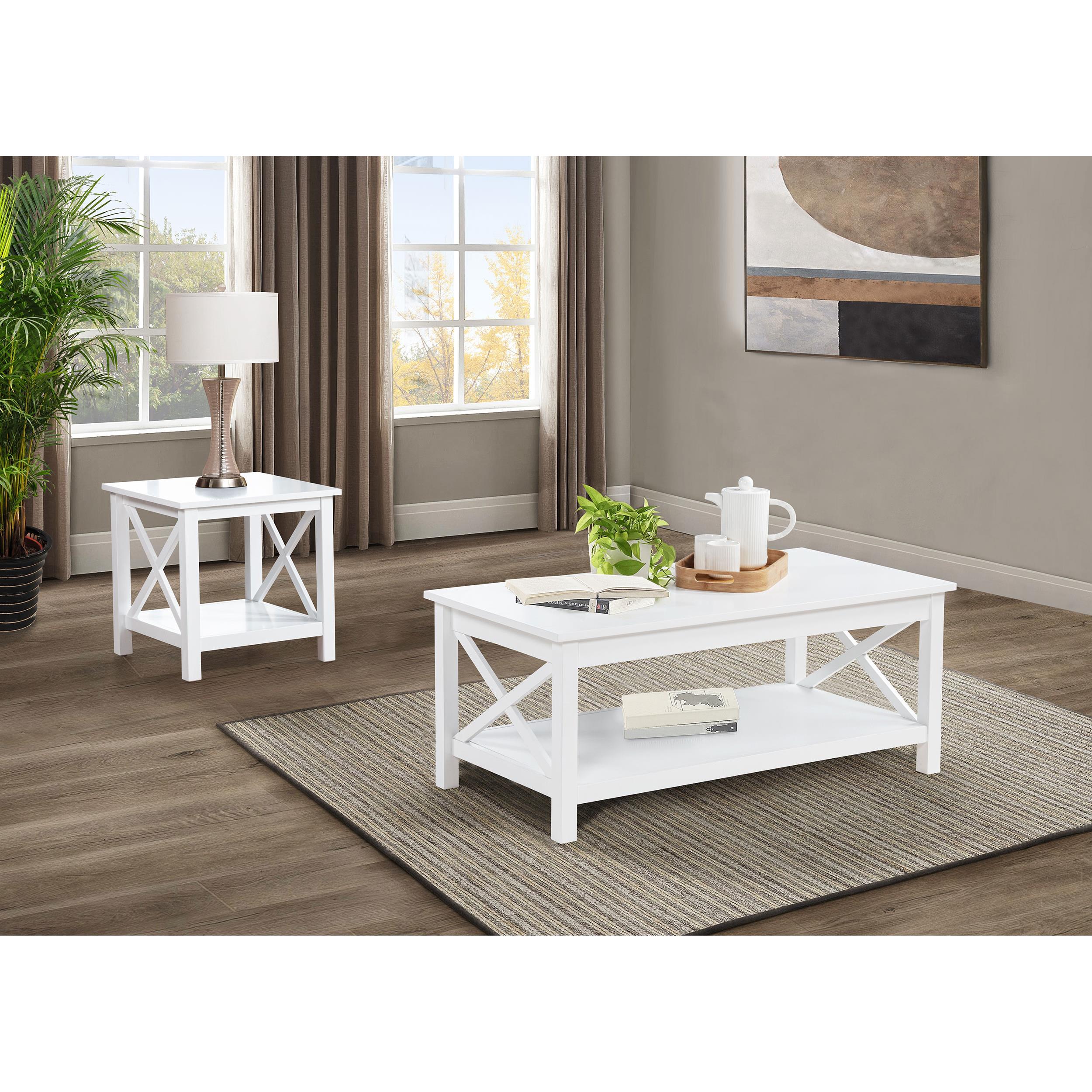  Coaster Furniture Skyview 722088 44-inch Rectangular Lift Top Coffee Table - White IMAGE 10