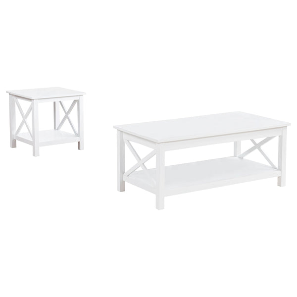 Coaster Furniture Skyview 722088-S2 2-piece Rectangular Lift Top Coffee Table Set - White
