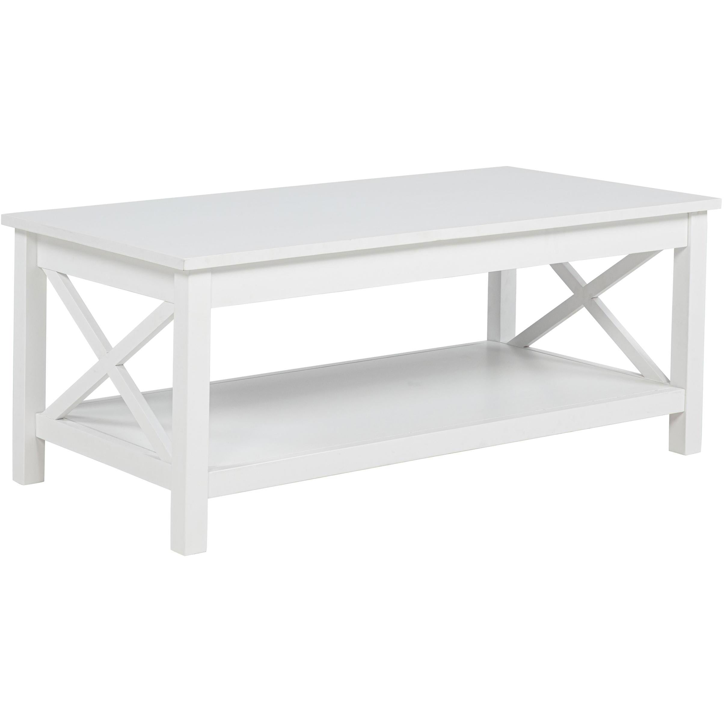  Coaster Furniture Skyview 722088-S3 3-piece Rectangular Lift Top Coffee Table Set - White IMAGE 7