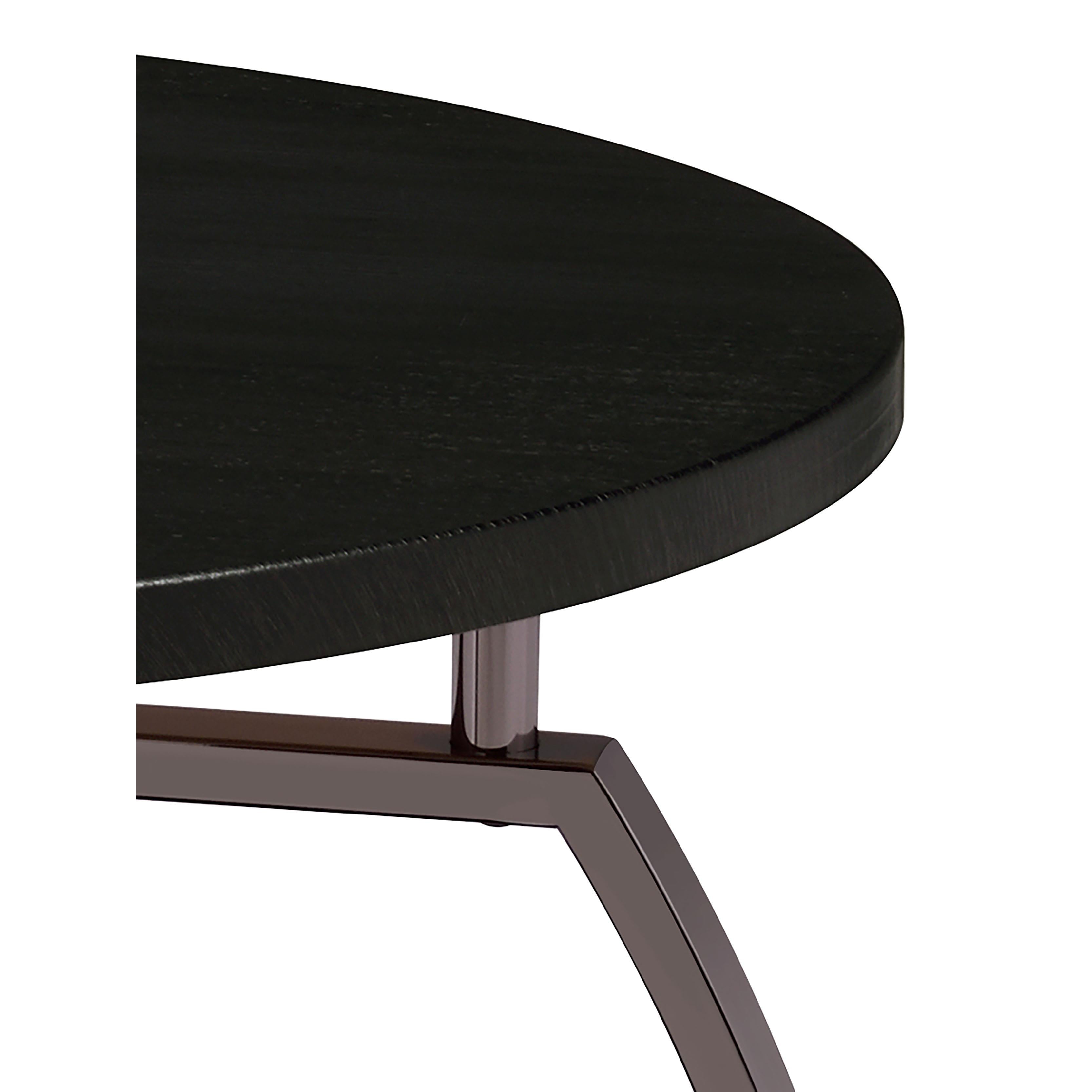  Coaster Furniture Dacre 722208-S2 2-piece Round Coffee and End Table Set - Dark Charcoal IMAGE 4