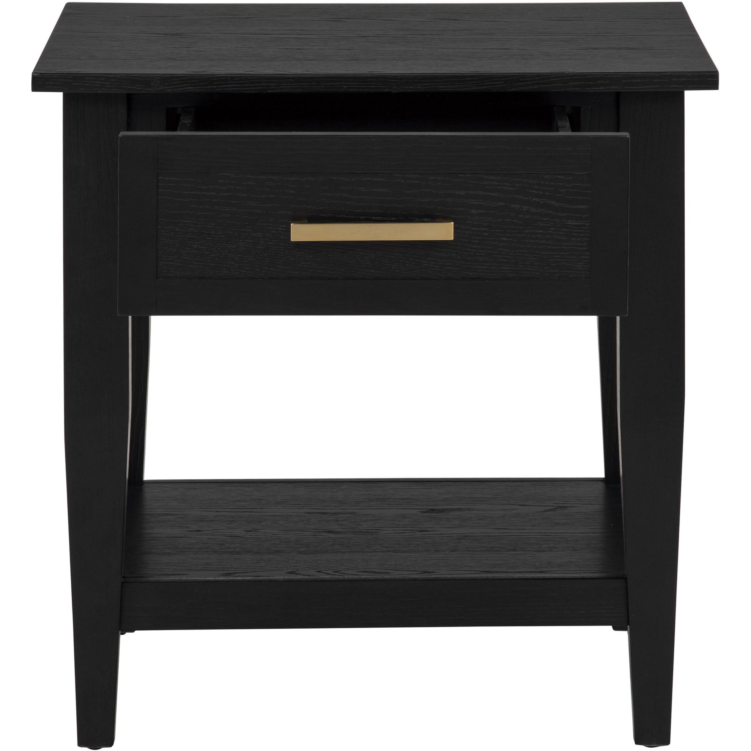  Coaster Furniture Lindenton 722727 1-drawer Wood Occasional End Table - Black IMAGE 5