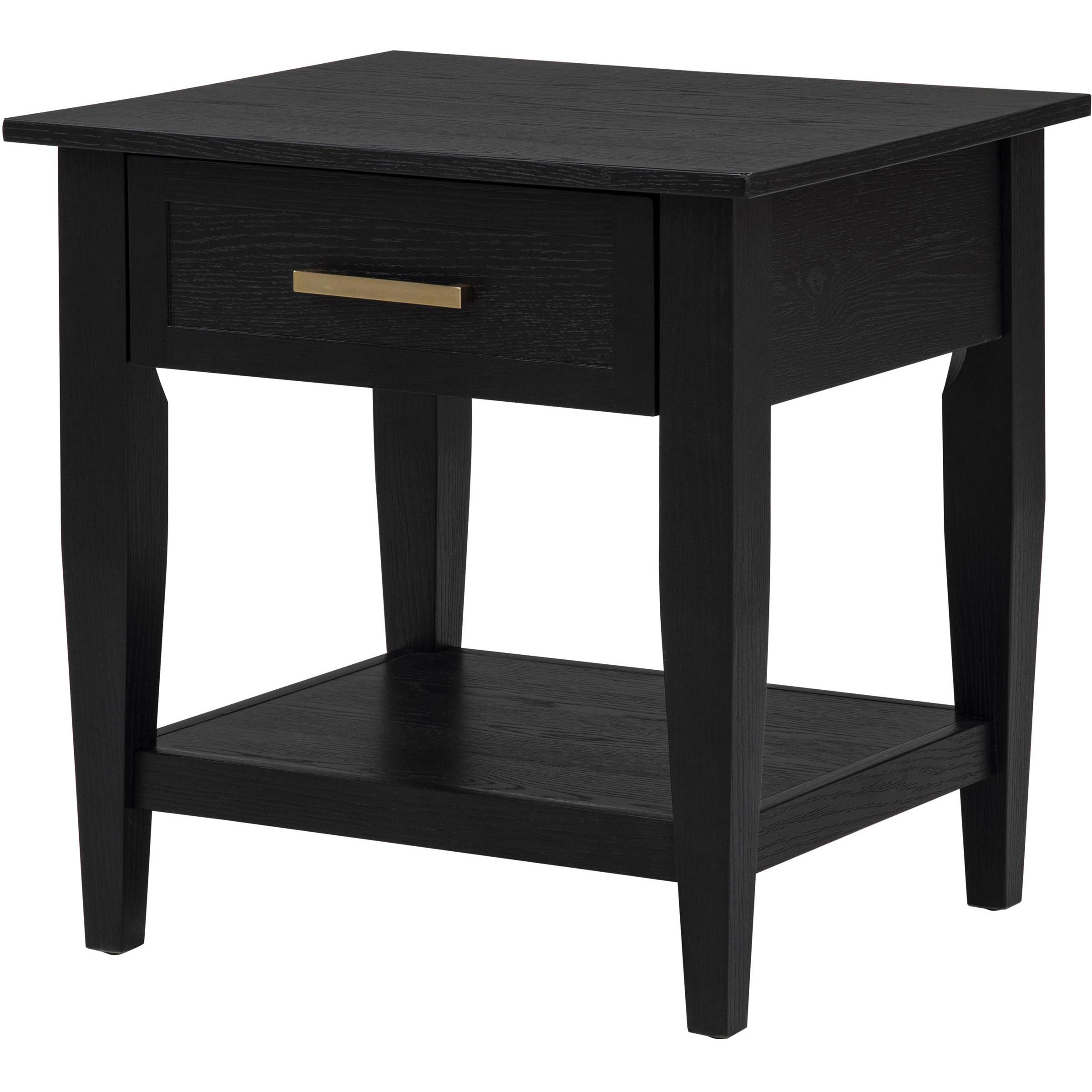  Coaster Furniture Lindenton 722727 1-drawer Wood Occasional End Table - Black IMAGE 6