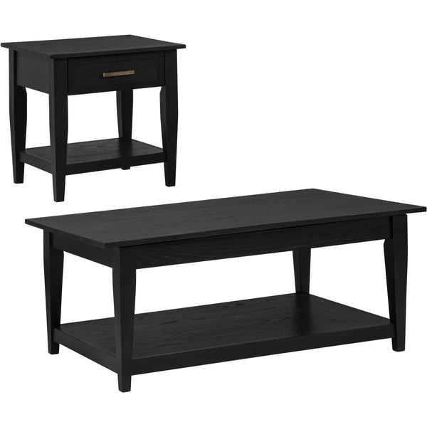 Coaster Furniture Lindenton 722728-S2 2-piece Wood Lift-Top Coffee and End Table Set - Black
