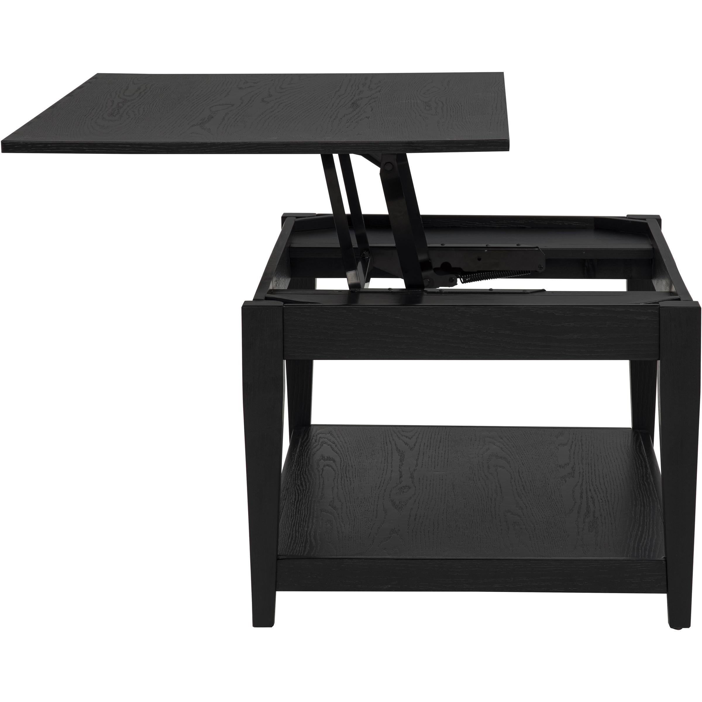  Coaster Furniture Lindenton 722728-S2 2-piece Wood Lift-Top Coffee and End Table Set - Black IMAGE 12