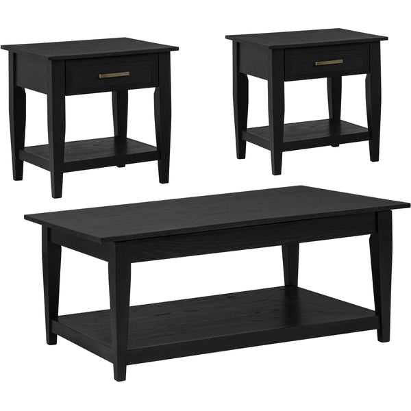 Coaster Furniture Lindenton 722728-S3 3-piece Wood Lift-Top Coffee and End Table Set - Black