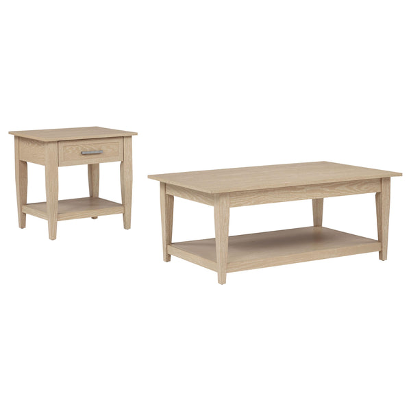 Coaster Furniture Lindenton 722758-S2 2-piece Wood Lift-Top Coffee and End Table Set - Blonde