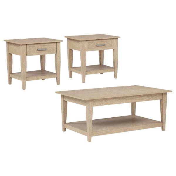 Coaster Furniture Lindenton 722758-S3 3-piece Wood Lift-Top Coffee and End Table Set - Blonde