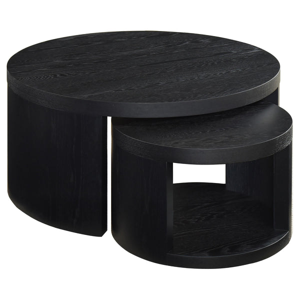 Coaster Furniture Sweeney 722820 2-piece Round Wood Occasional Nesting Table Set - Black