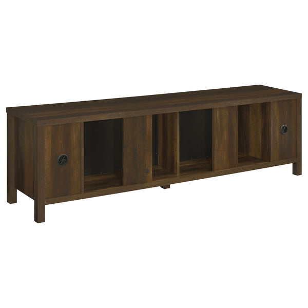 Coaster Furniture Carey 722823 79-inch TV Stand Fireplace Media Console - Dark Pine