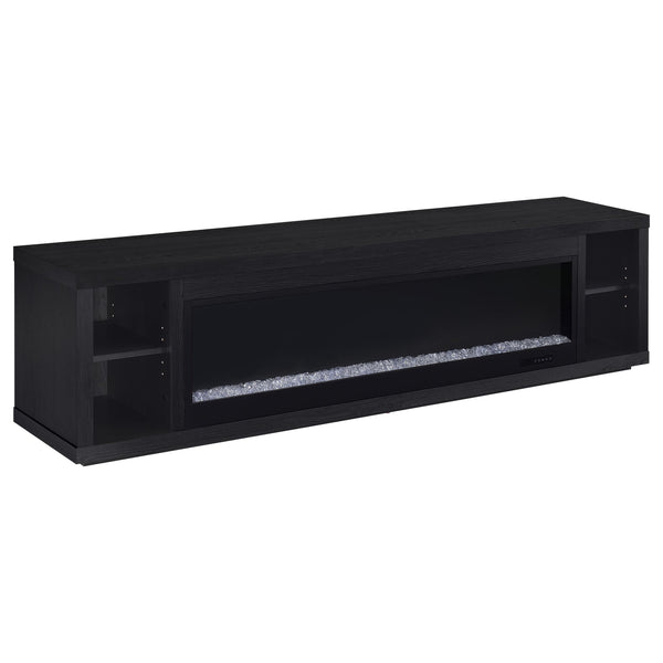 Coaster Furniture Deiter 722833 79-inch TV Stand Fireplace Media Console - Black
