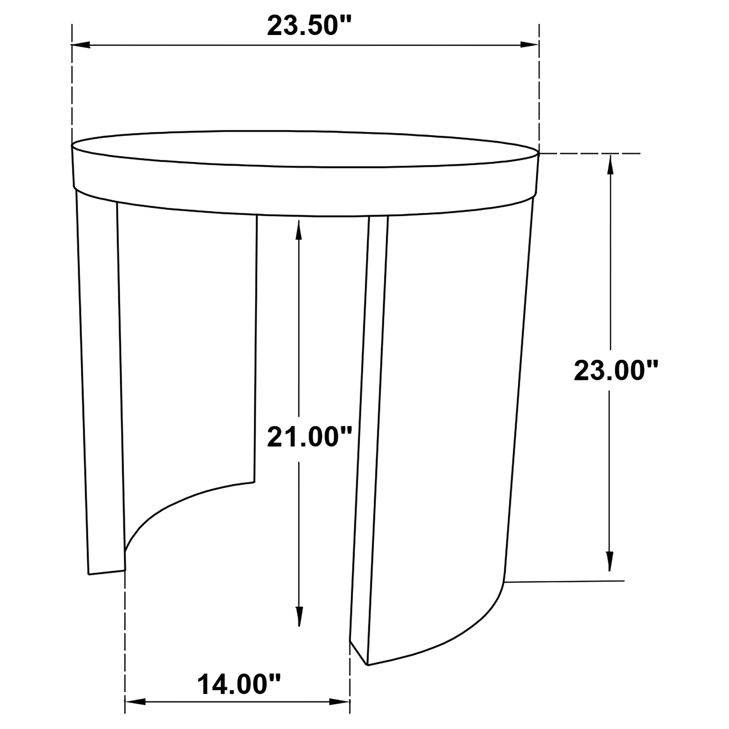  Coaster Furniture Sweeney 722837 24-inch Round Wood Occasional End Table - Dark Walnut IMAGE 5