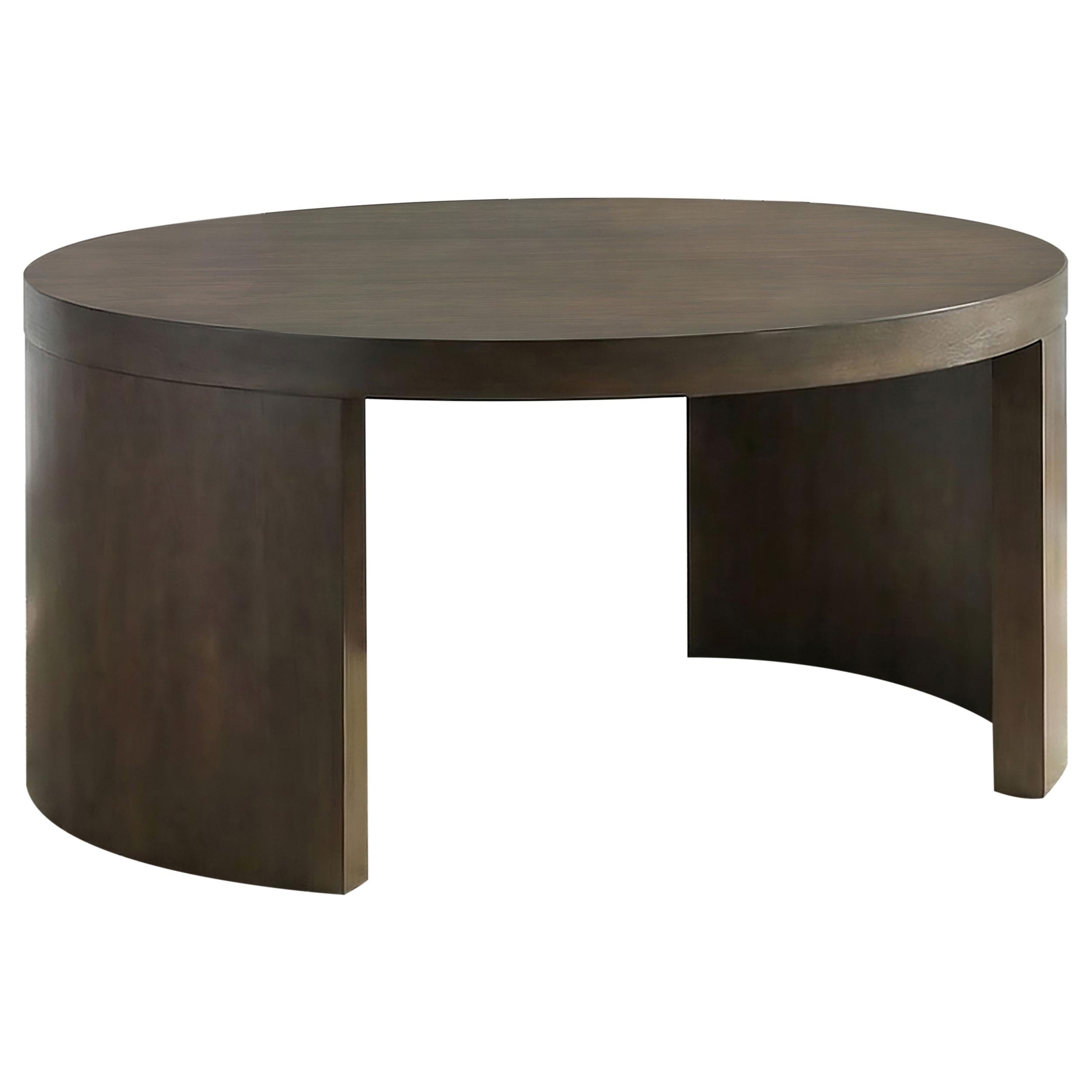  Coaster Furniture Sweeney 722838 39-inch Round Wood Occasional Coffee Table - Dark Walnut IMAGE 2