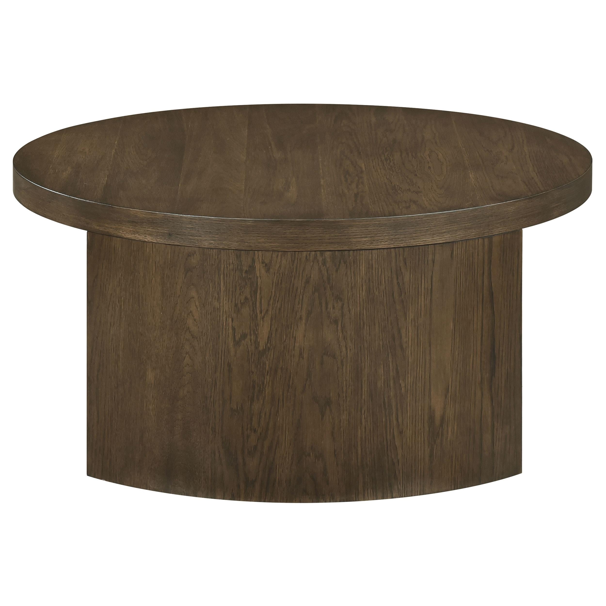  Coaster Furniture Sweeney 722838 39-inch Round Wood Occasional Coffee Table - Dark Walnut IMAGE 6