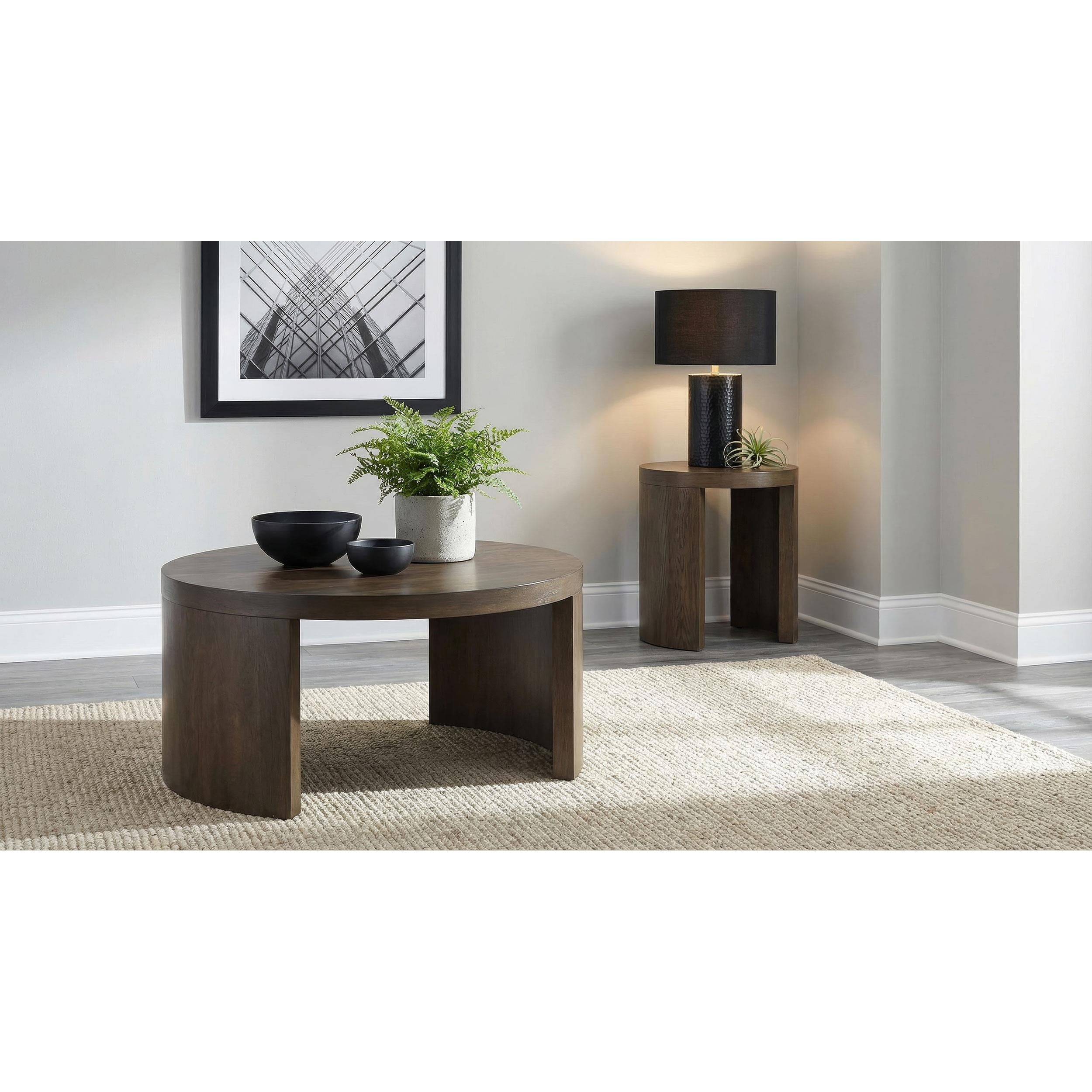  Coaster Furniture Sweeney 722838 39-inch Round Wood Occasional Coffee Table - Dark Walnut IMAGE 7