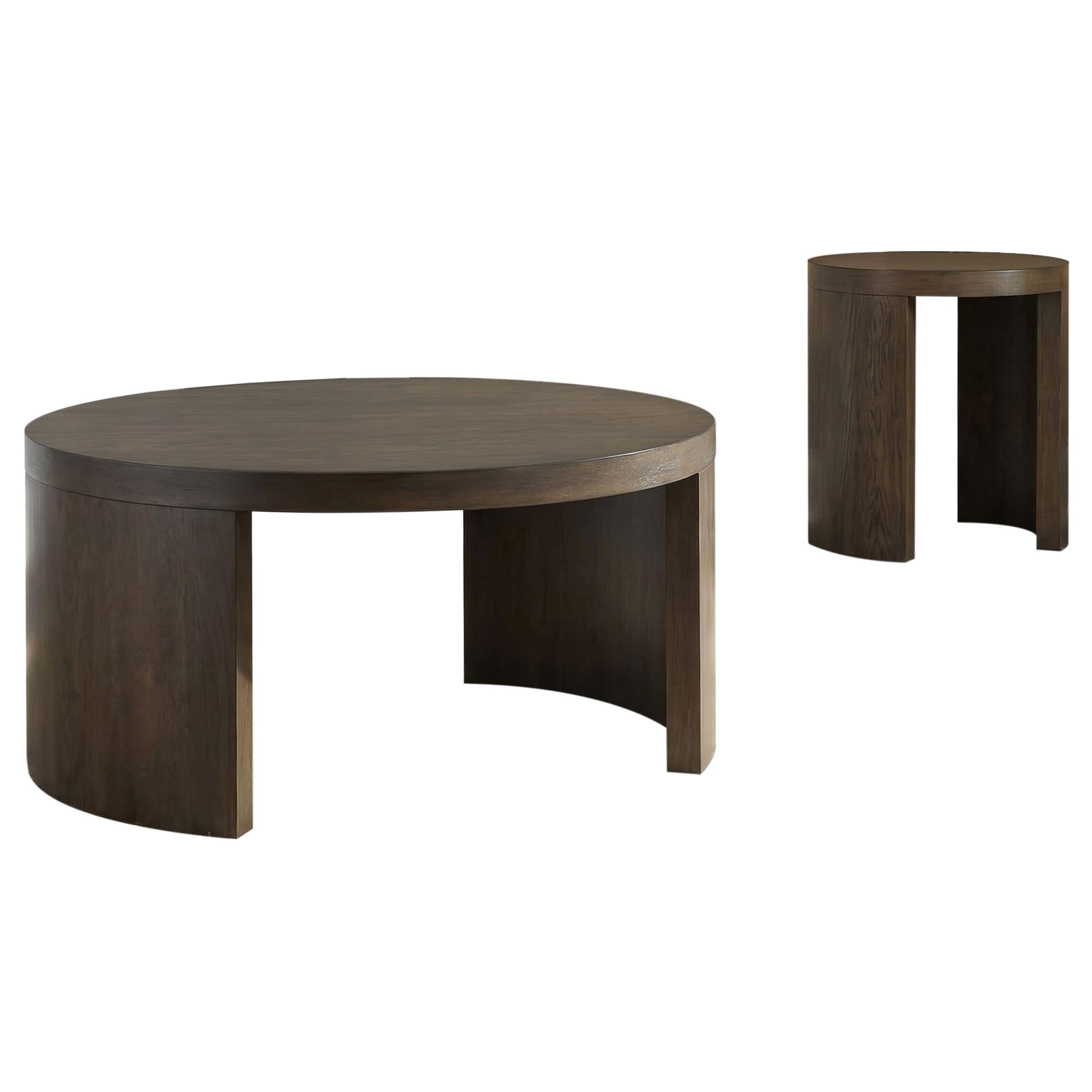  Coaster Furniture Sweeney 722838-S2 2-piece Coffee and End Occasional Table Set - Dark Walnut IMAGE 1