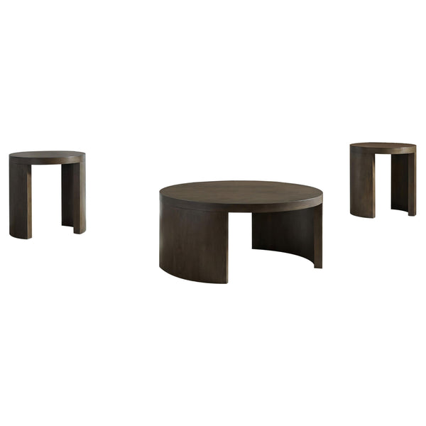 Coaster Furniture Sweeney 722838-S3 3-piece Coffee and End Occasional Table Set - Dark Walnut
