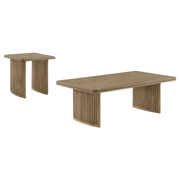 Coaster Furniture Adina 722858-S2 2-piece Wood Coffee Table Set - Distressed Light Brown