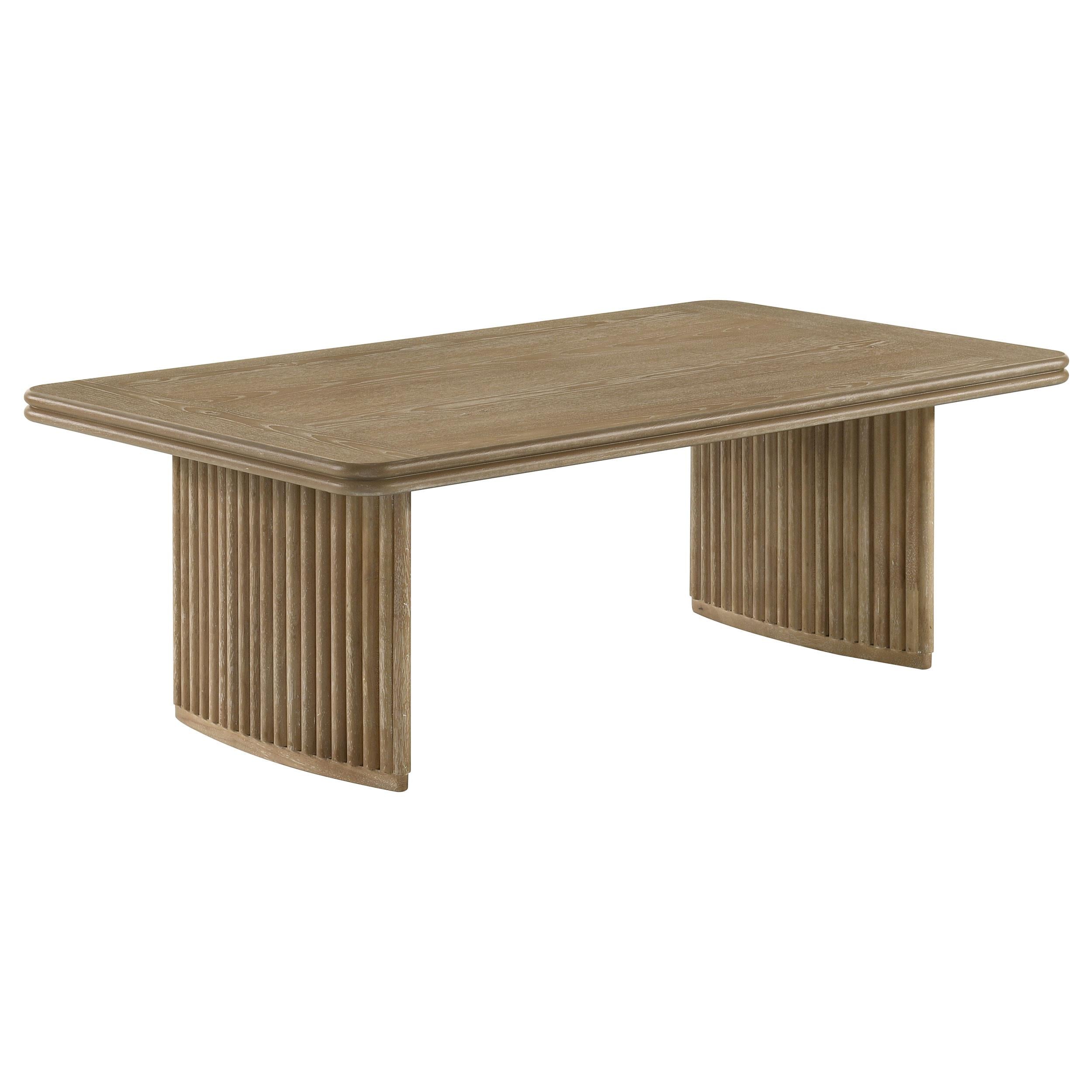  Coaster Furniture Adina 722858-S3 3-piece Wood Coffee Table Set - Distressed Light Brown IMAGE 8