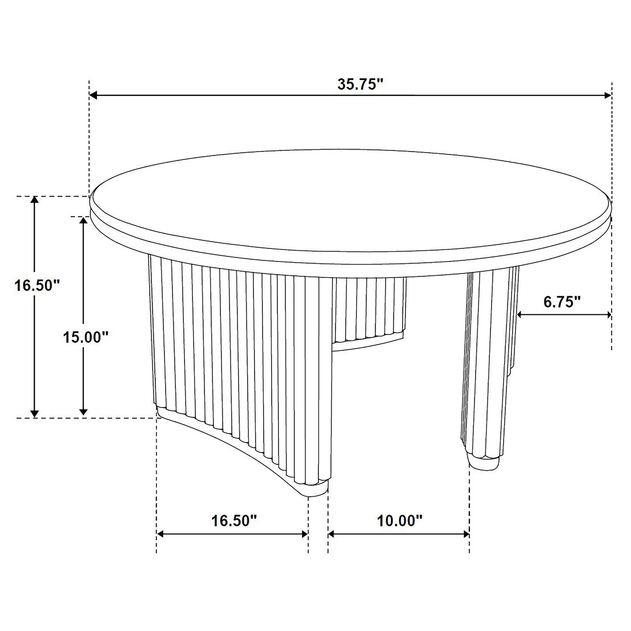  Coaster Furniture Adina 722938 36-inch Round Wood Coffee Table - Distressed Light Brown IMAGE 7