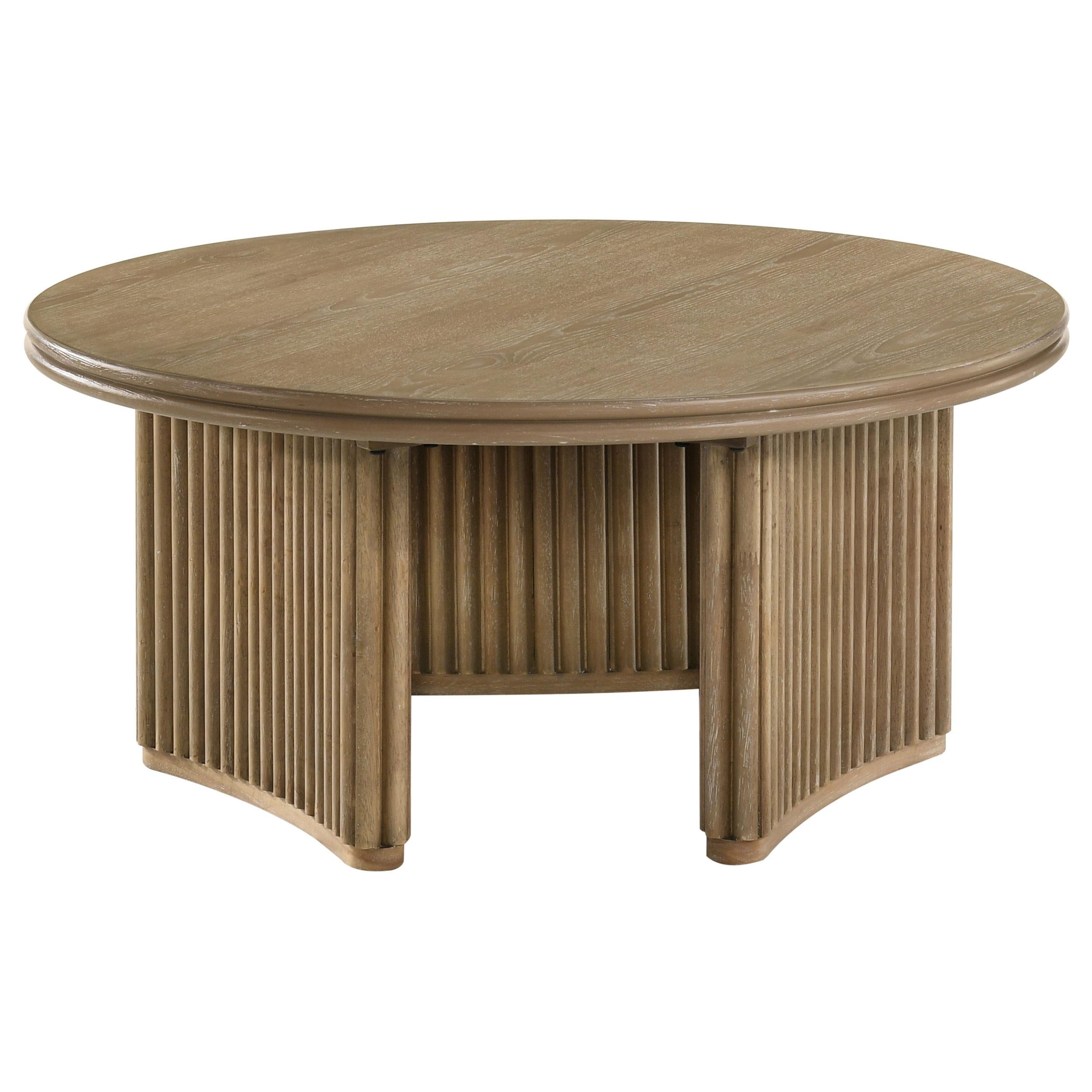  Coaster Furniture Adina 722938-S3 3-piece Round Coffee Table Set - Distressed Light Brown IMAGE 12