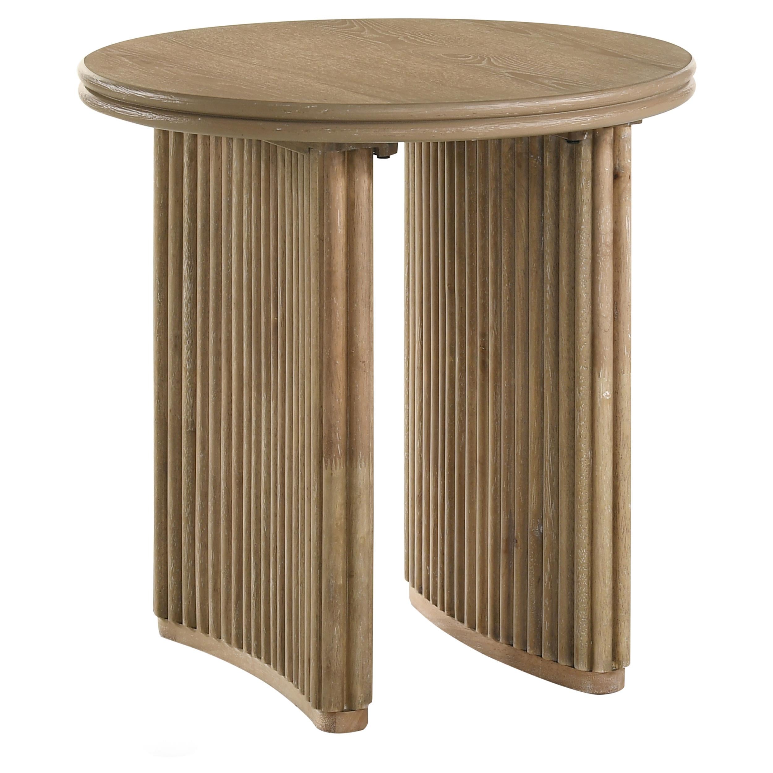  Coaster Furniture Adina 722938-S3 3-piece Round Coffee Table Set - Distressed Light Brown IMAGE 5