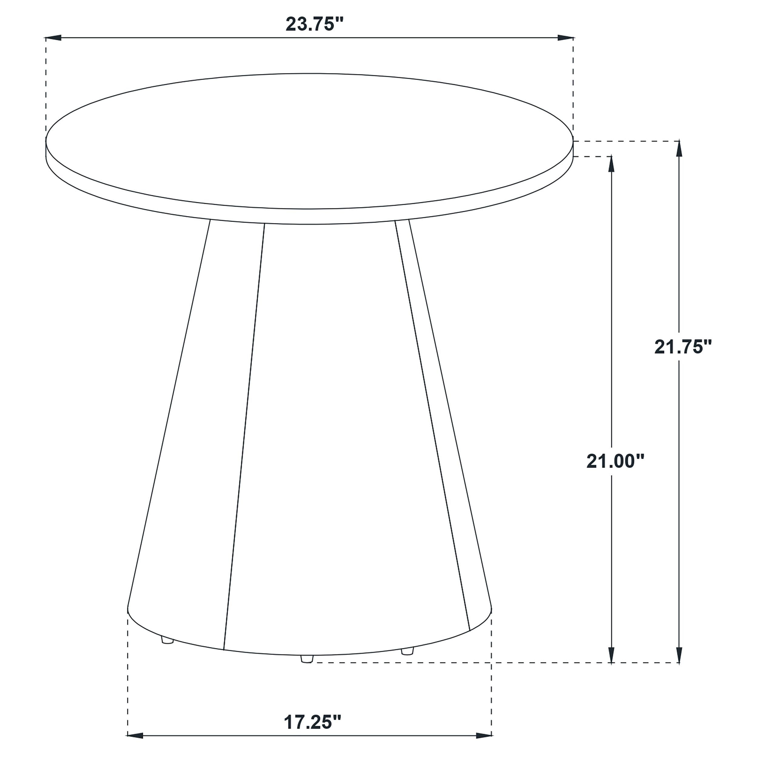  Coaster Furniture Franklin 722977 Round Wood Pedestal End Table - Grey/Dark Brown IMAGE 5