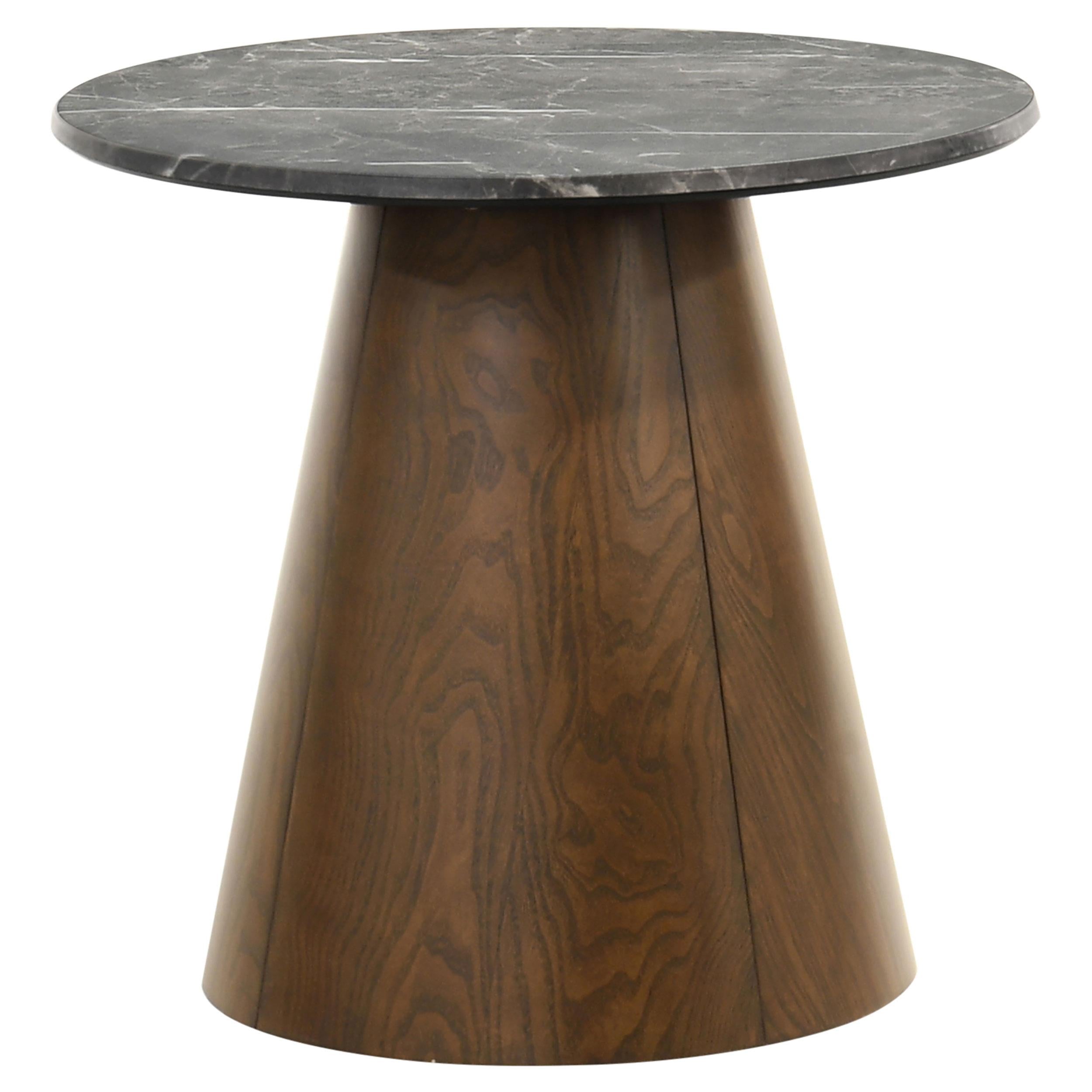  Coaster Furniture Franklin 722978-S3 3-piece Round Pedestal Coffee Table Set - Grey/Dark Brown IMAGE 4