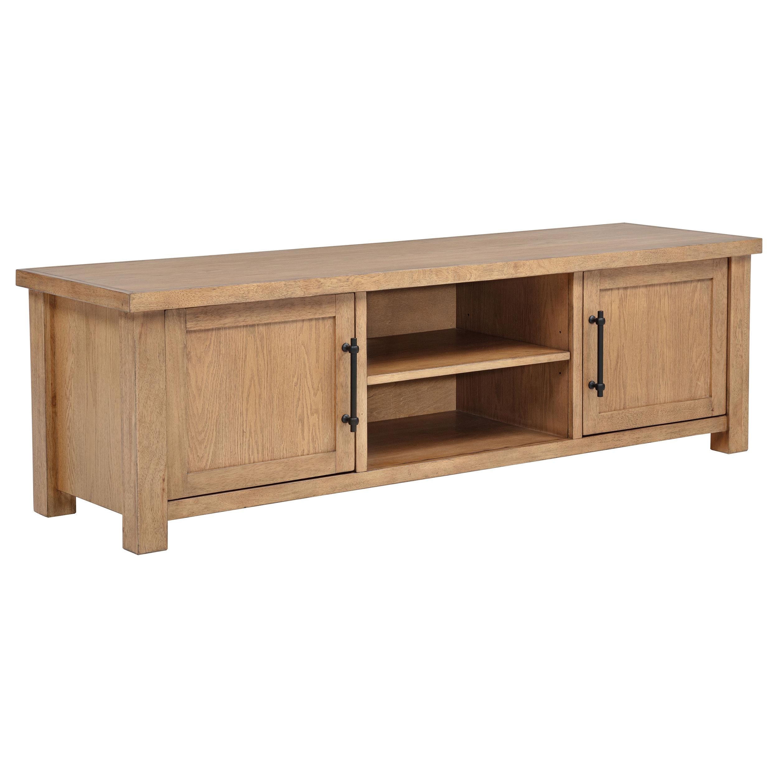  Coaster Furniture Beasley 723323 2-Door 71-Inch Wood TV Stand Media Console - Golden Oak IMAGE 1